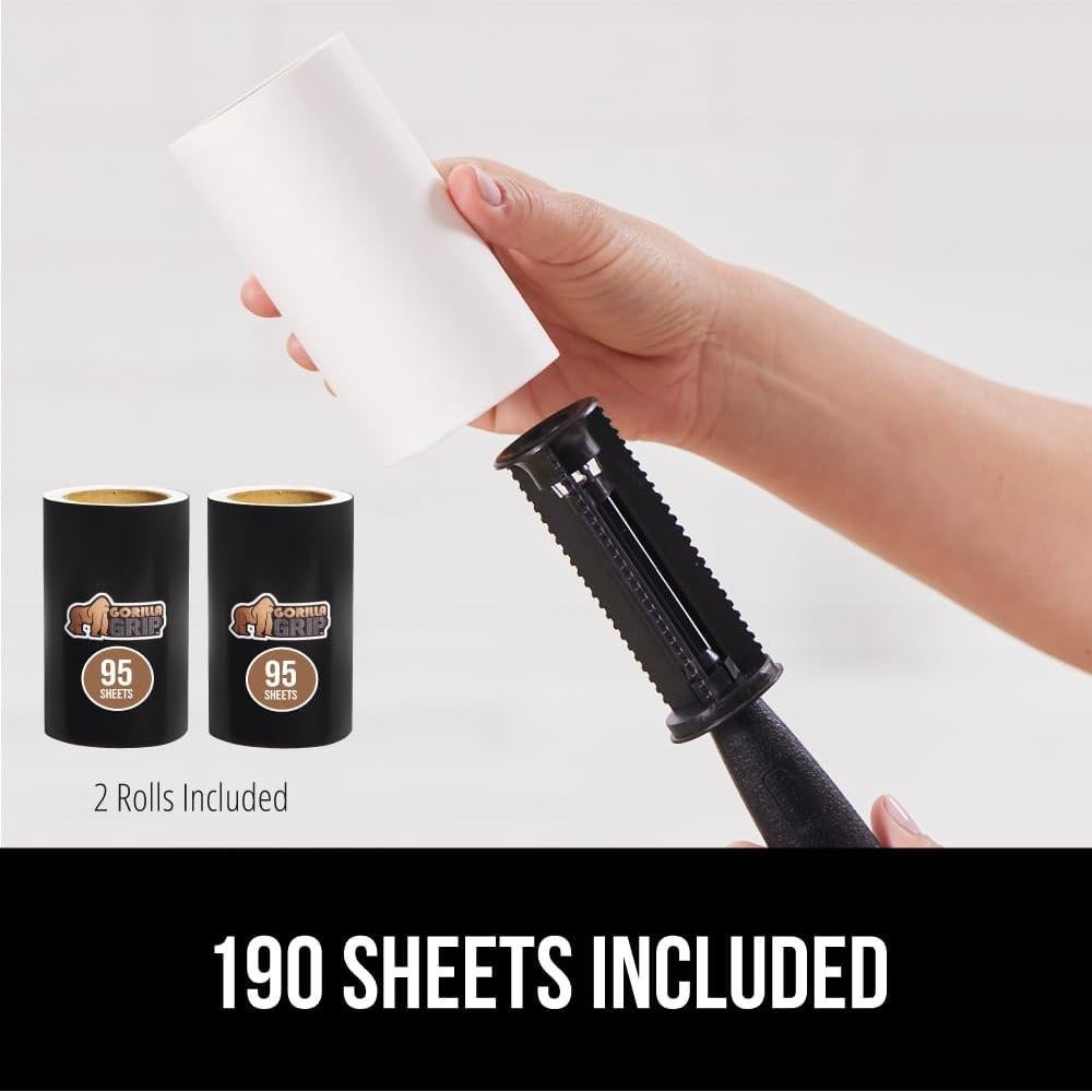 Rodillo Quitapelusas GORILLA GRIP 190 Hojas Recargables