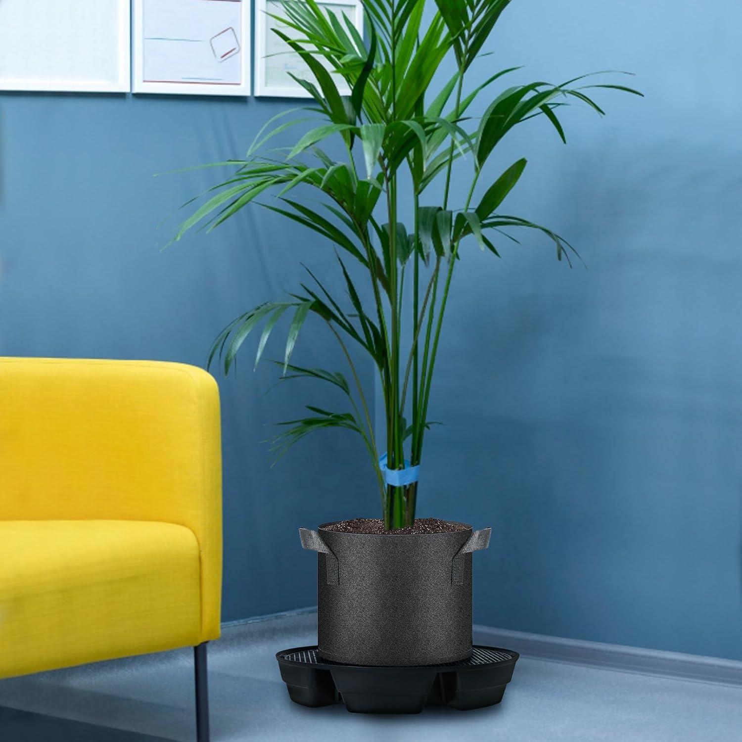 4 Platillos Autorriego UYEDUJZ para Macetas de Tela 32cm