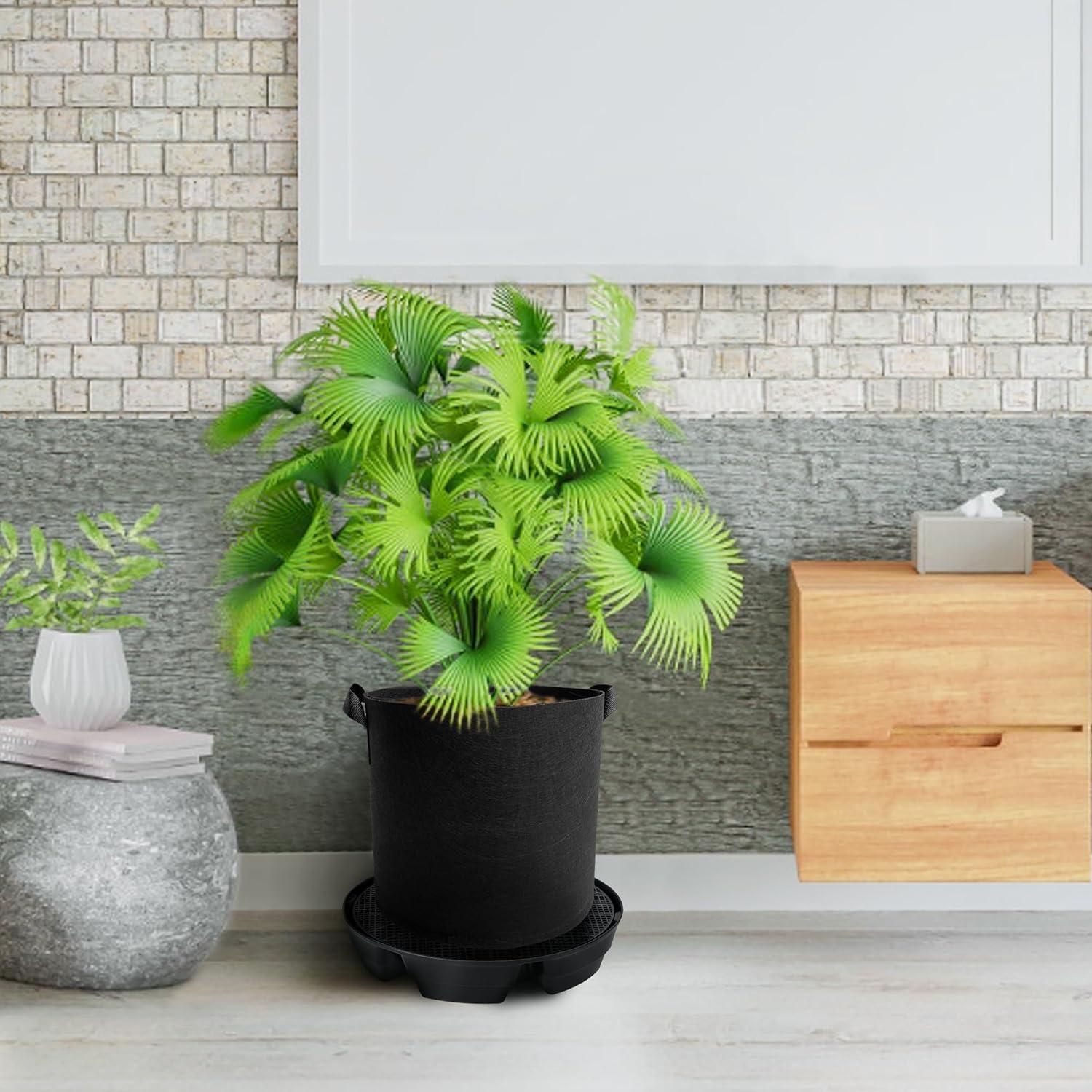 4 Platillos Autorriego UYEDUJZ para Macetas de Tela 32cm