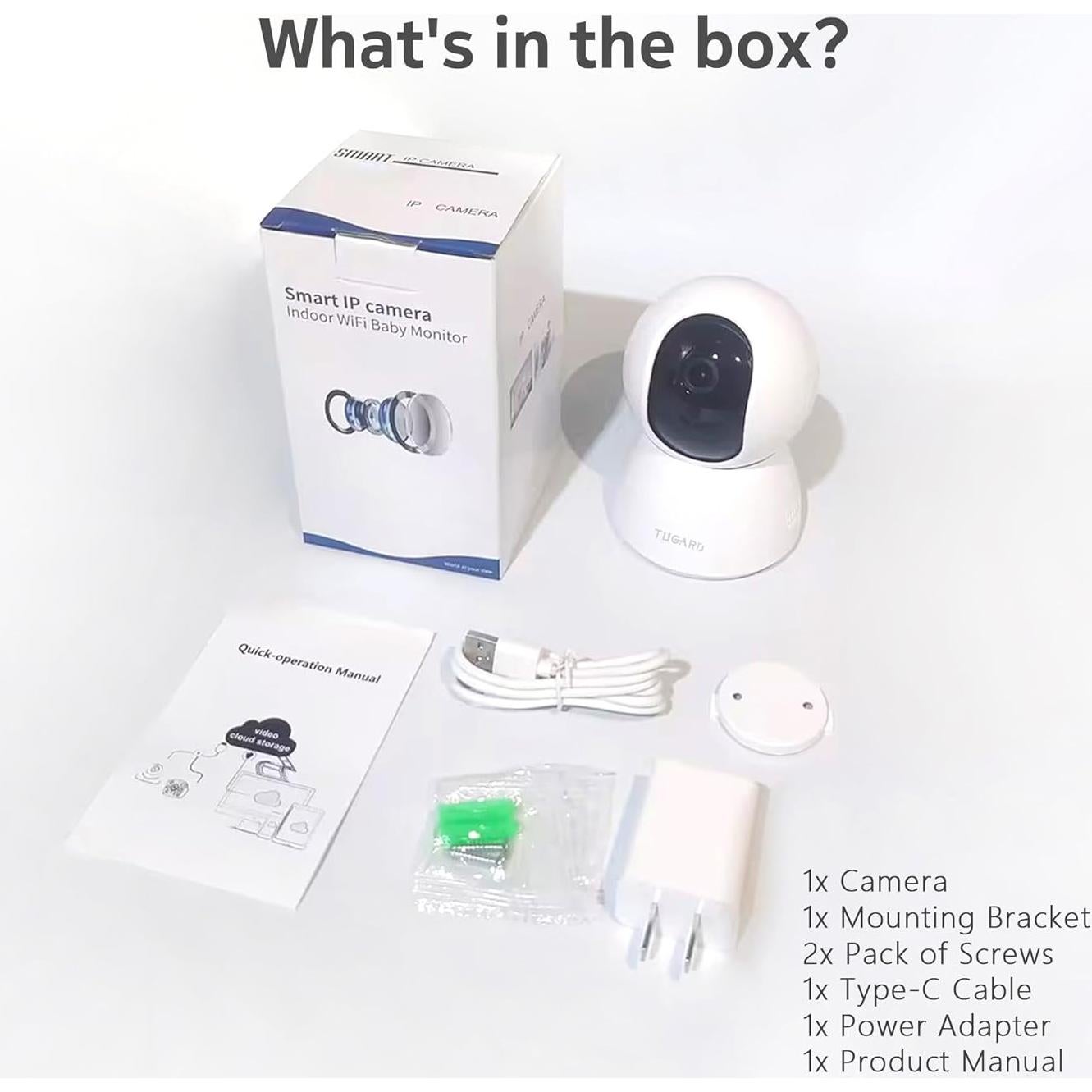 Cámara de Seguridad TUGARD 2MP 355° con Audio y App