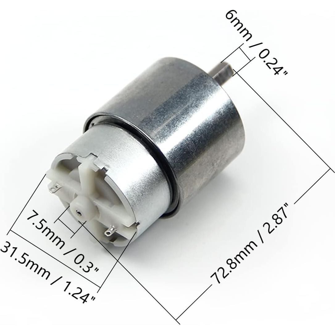 Fielect Gear Motor DC 12V 7RPM High Torque Electric Motor Micro Speed Reduction Geared Motor Eccentric Output Shaft for Car Robot Model DIY Engine