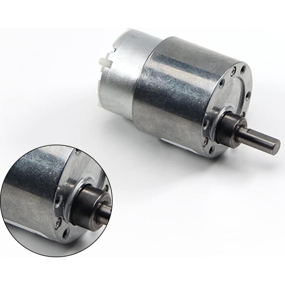 Fielect Gear Motor DC 12V 7RPM High Torque Electric Motor Micro Speed Reduction Geared Motor Eccentric Output Shaft for Car Robot Model DIY Engine