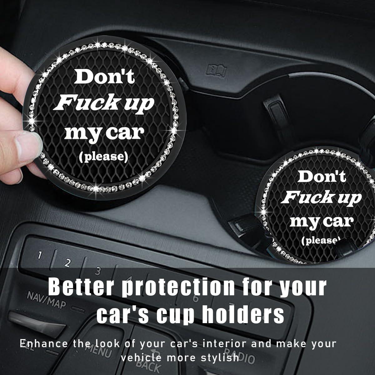 2 Posavasos Brillantes Sylvil para Auto Antideslizantes 6.99 cm