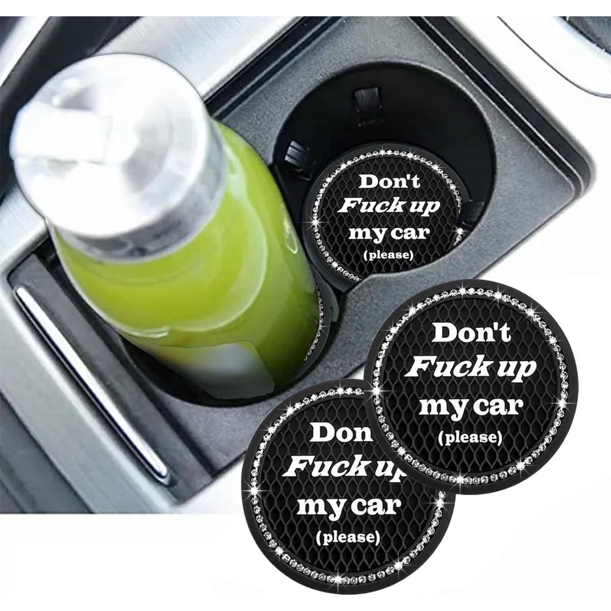 2 Posavasos Brillantes Sylvil para Auto Antideslizantes 6.99 cm