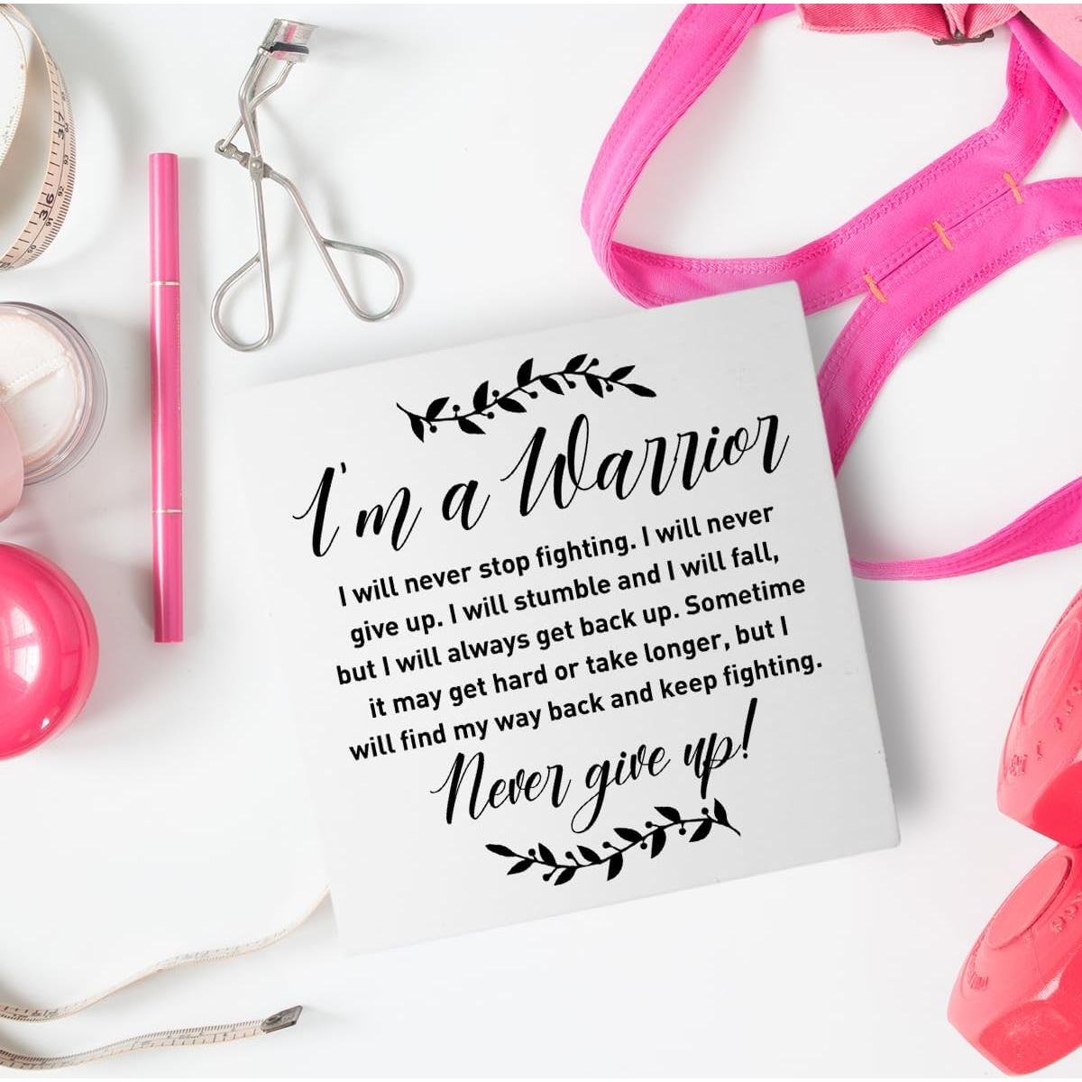 Cartel Decorativo de Madera Banlai 12.7cm Cáncer de Mama