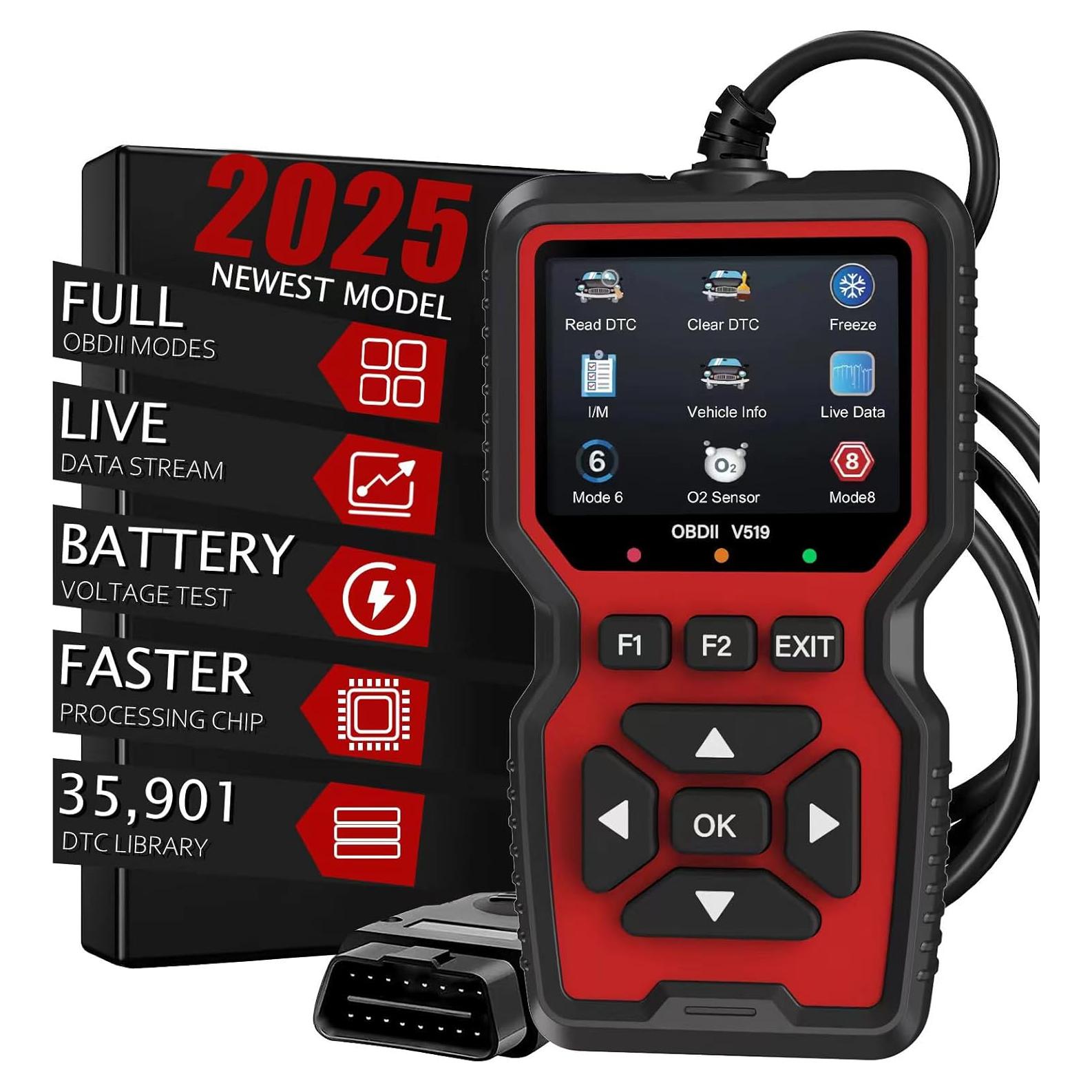Escáner OBD2 WEJOWE BT201 con 35901 DTCs y funciones avanzadas