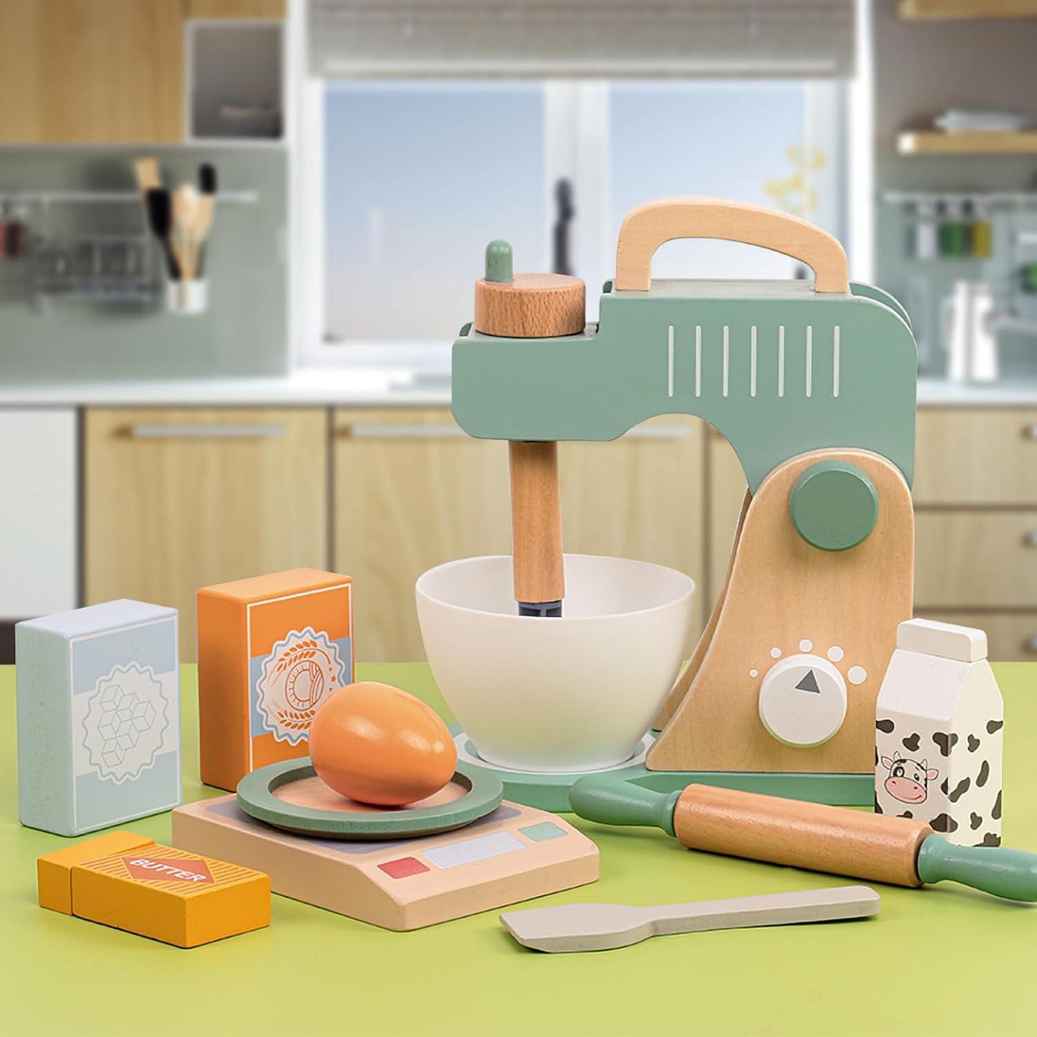 Juego de Cocina de Madera MIKNEKE Licuadora para Niños