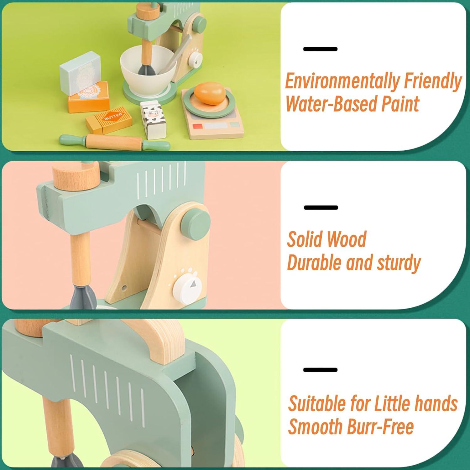 Juego de Cocina de Madera MIKNEKE Licuadora para Niños