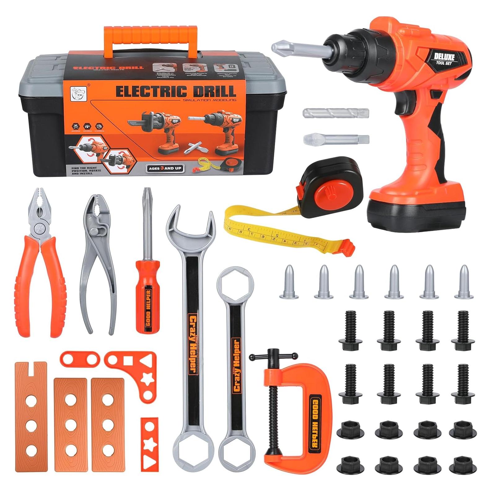 Juego de Herramientas Elitoky 35 PCS con Taladro para Niños