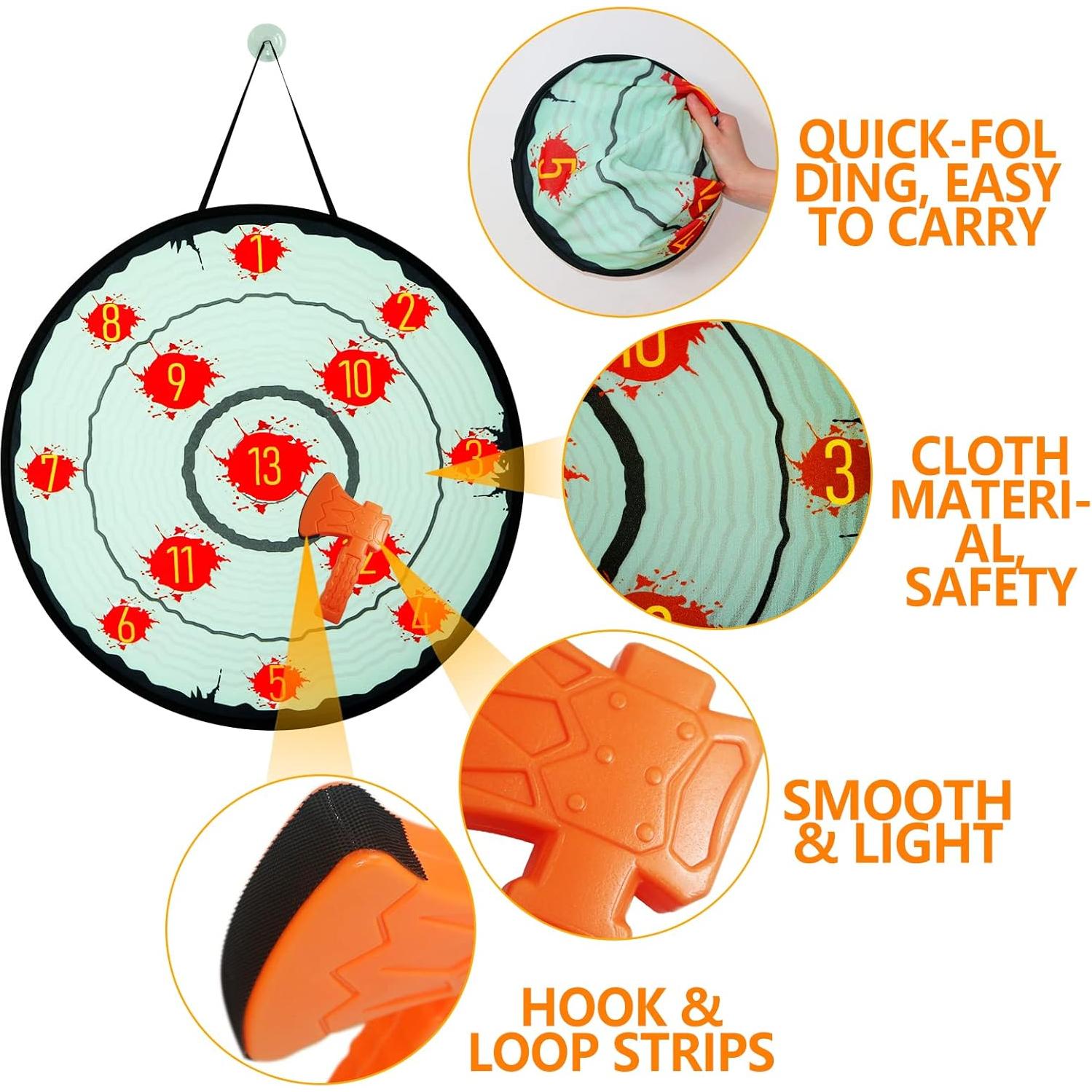 Juego de Lanzamiento de Hachas AUBESTKER con Tablero 71 cm