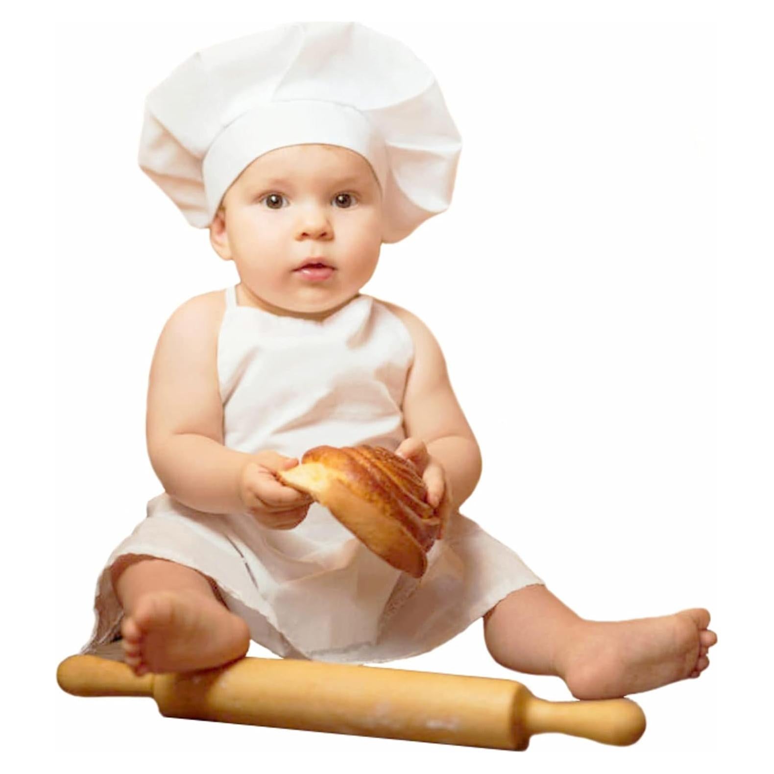 Traje de Chef para Bebés KHC-KHF con Sombrero y Delantal 0-6m