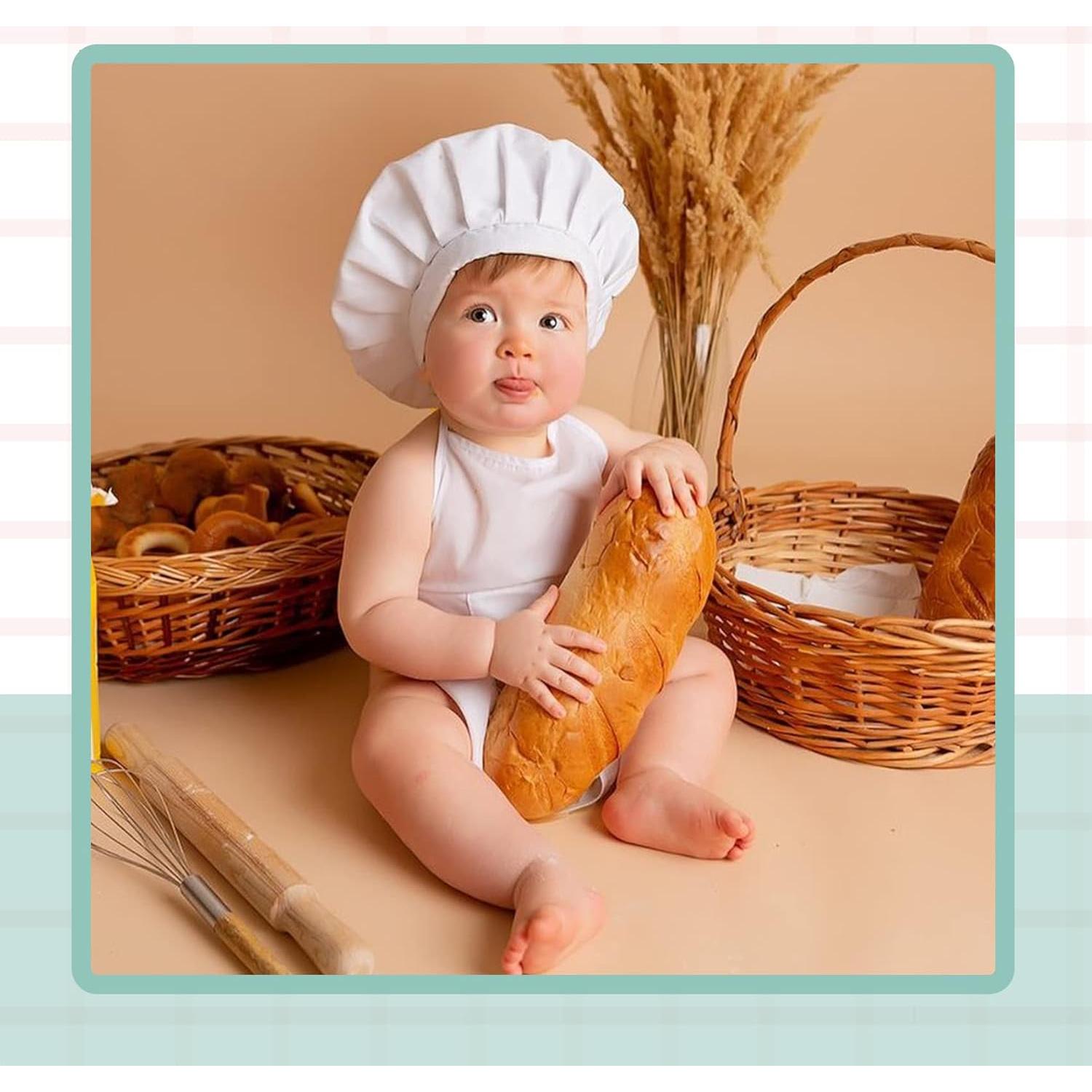 Traje de Chef para Bebés KHC-KHF con Sombrero y Delantal 0-6m