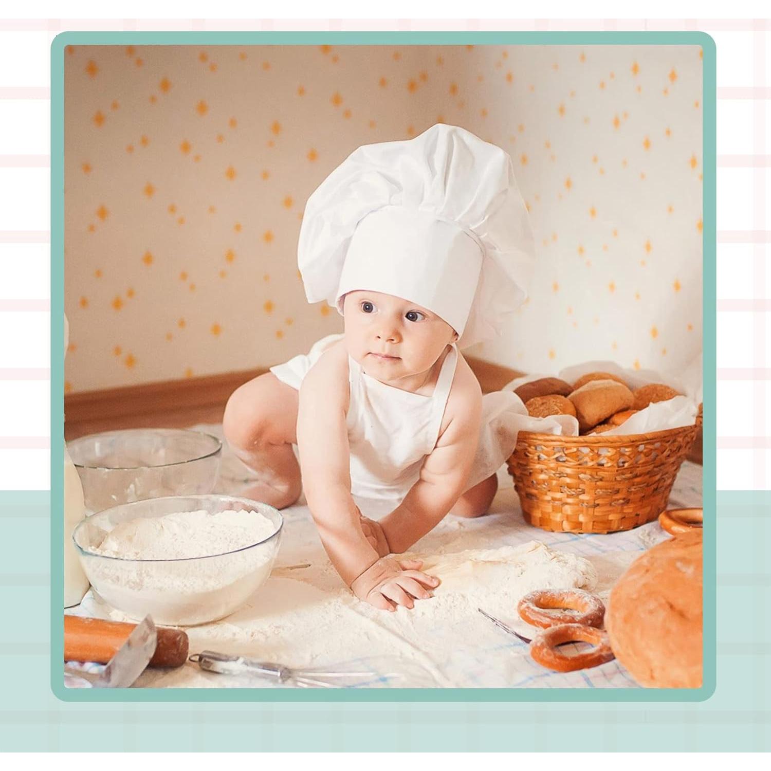 Traje de Chef para Bebés KHC-KHF con Sombrero y Delantal 0-6m