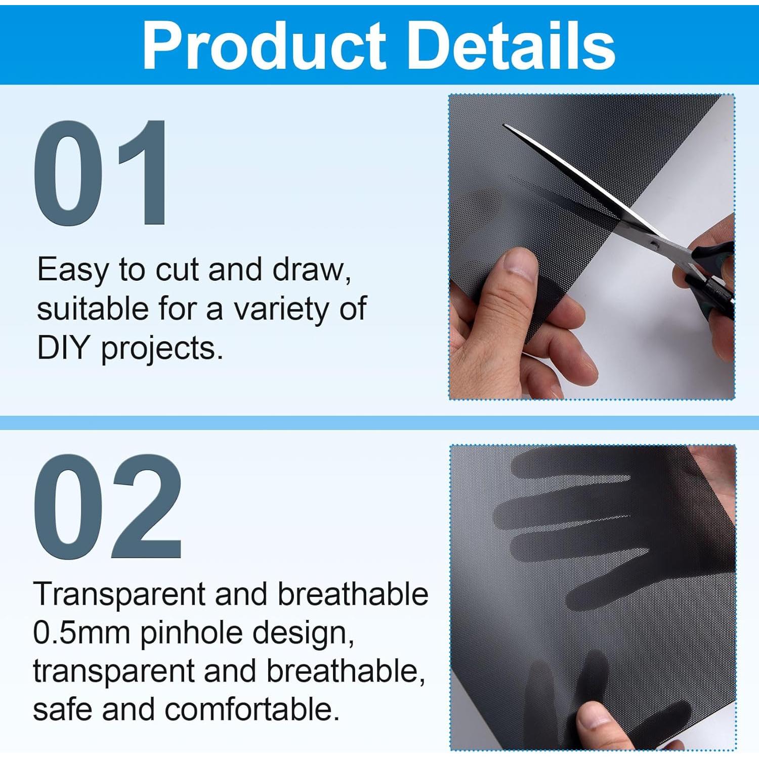 PAGOW Malla de Ojos de Fursuit Negra 5 Hojas 300x200mm PVC