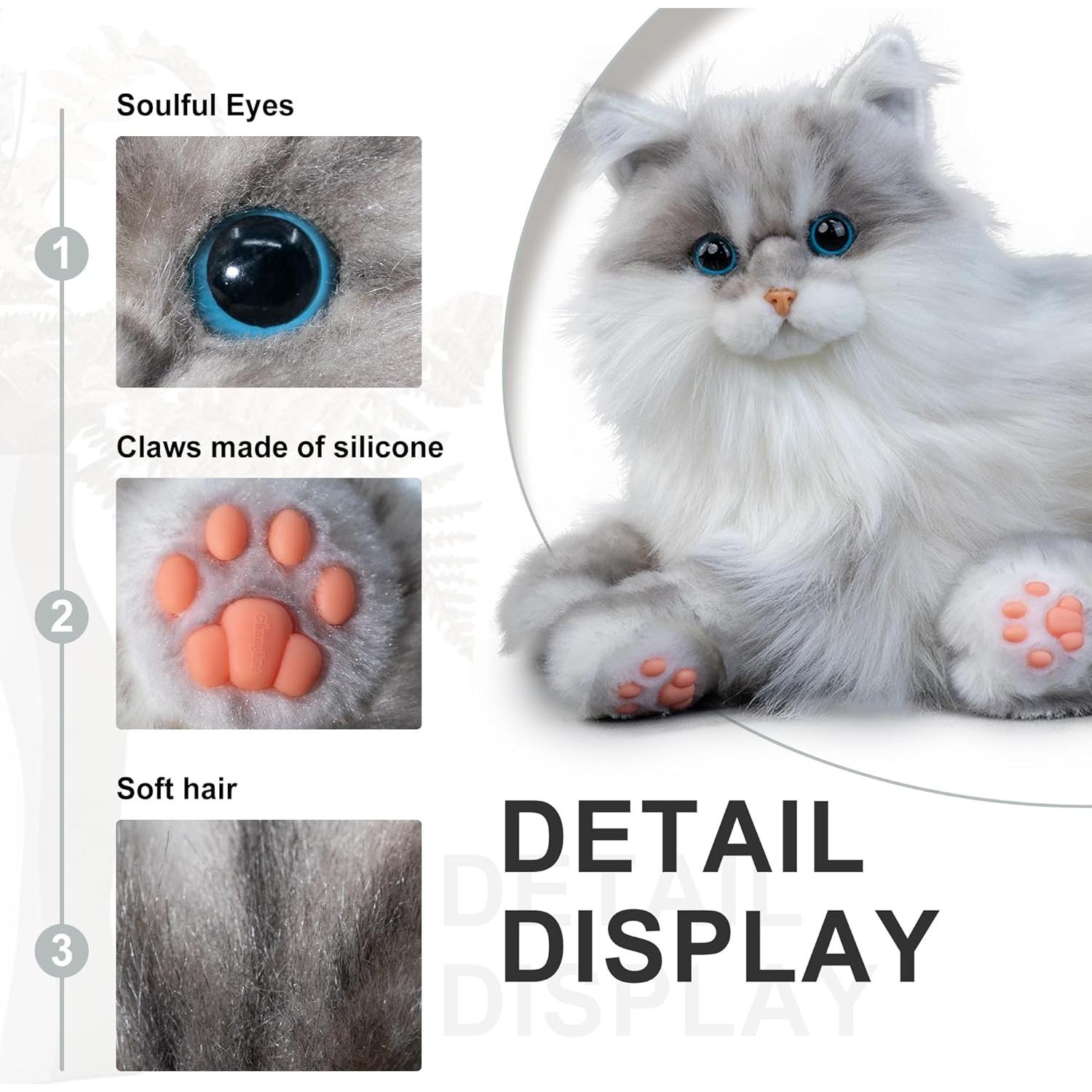 Gato de Peluche Realista Chongker con Peso 1.36 kg