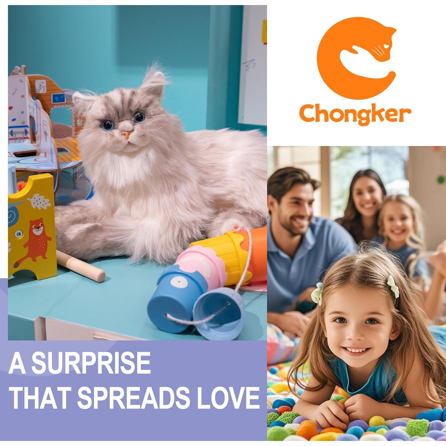 Gato de Peluche Realista Chongker con Peso 1.36 kg