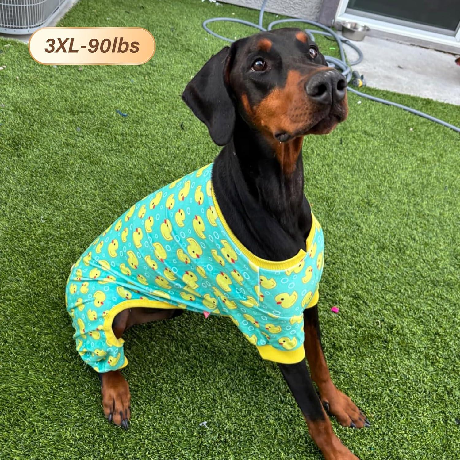 Pijamas para Perros KYEESE Terciopelo Amarillo 3X-Large