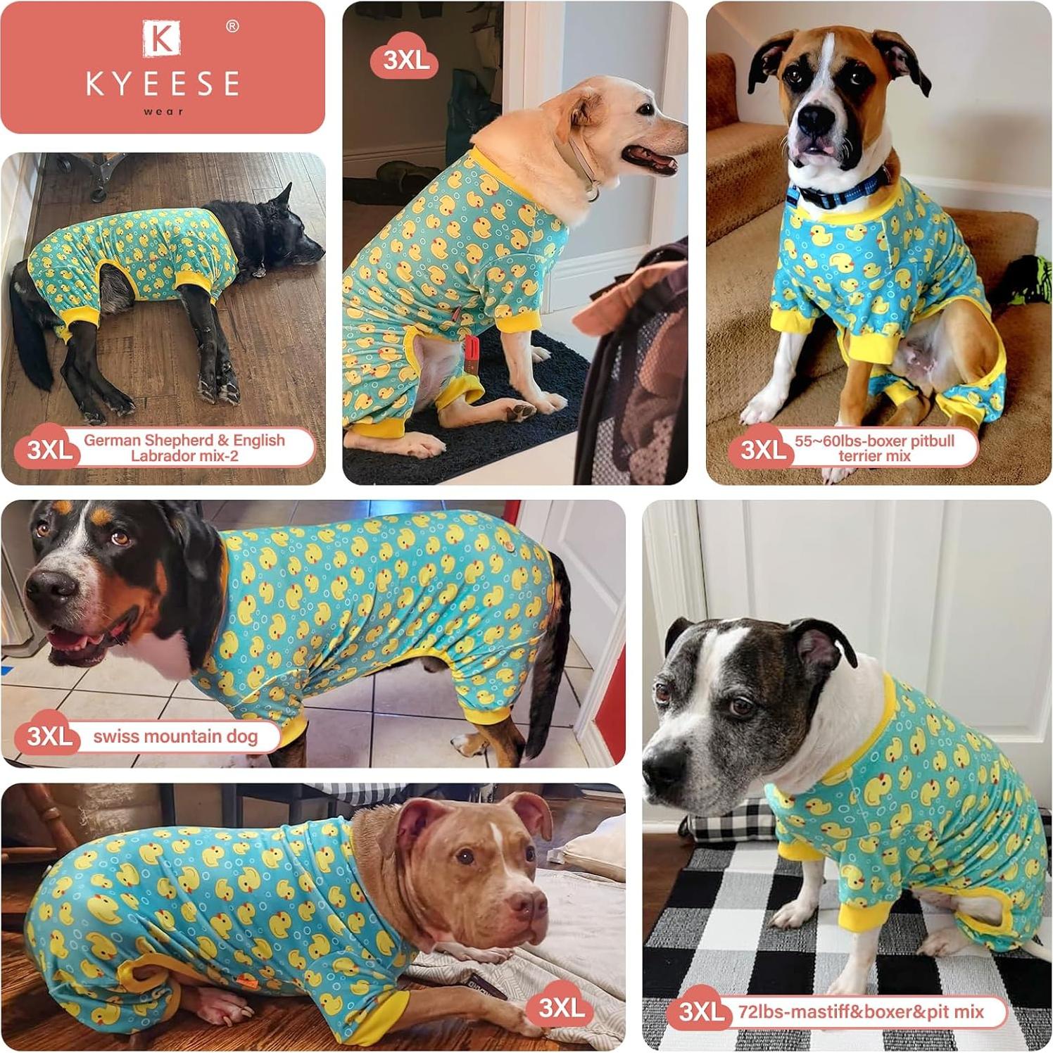Pijamas para Perros KYEESE Terciopelo Amarillo 3X-Large