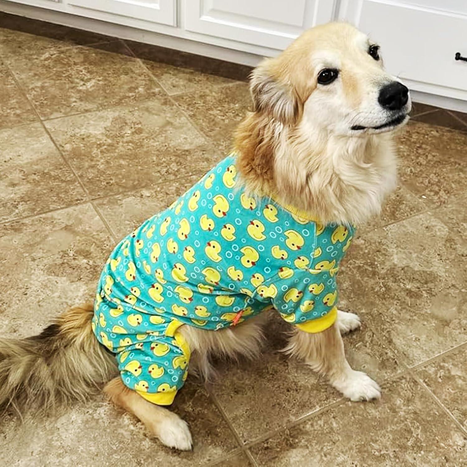 Pijamas para Perros KYEESE Terciopelo Amarillo 3X-Large