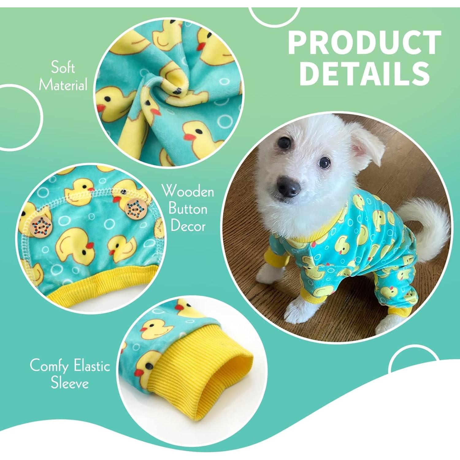Pijamas para Perros KYEESE Terciopelo Amarillo 3X-Large