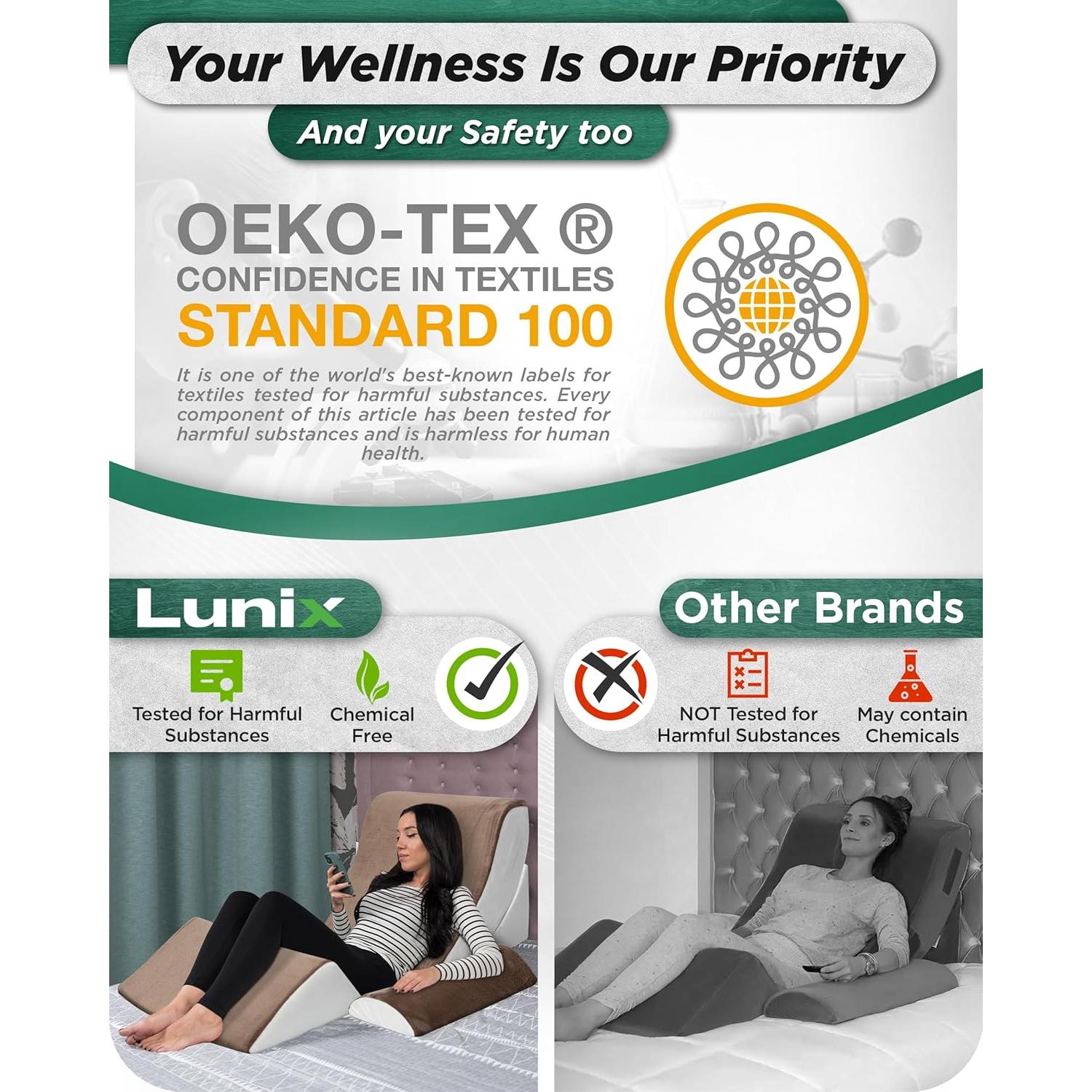 Juego de Almohadas Ortopédicas Lunix LX5 4pcs Espuma Viscoelástica