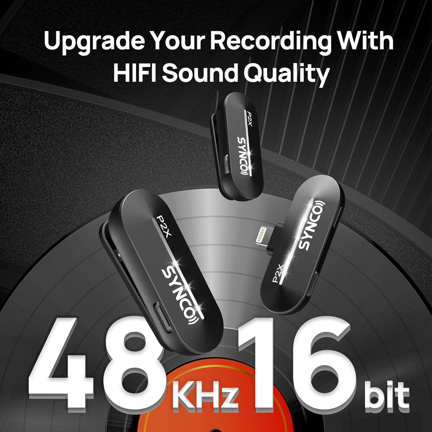 Micrófono Lavalier Inalámbrico SYNCO para iPhone 2 Mic