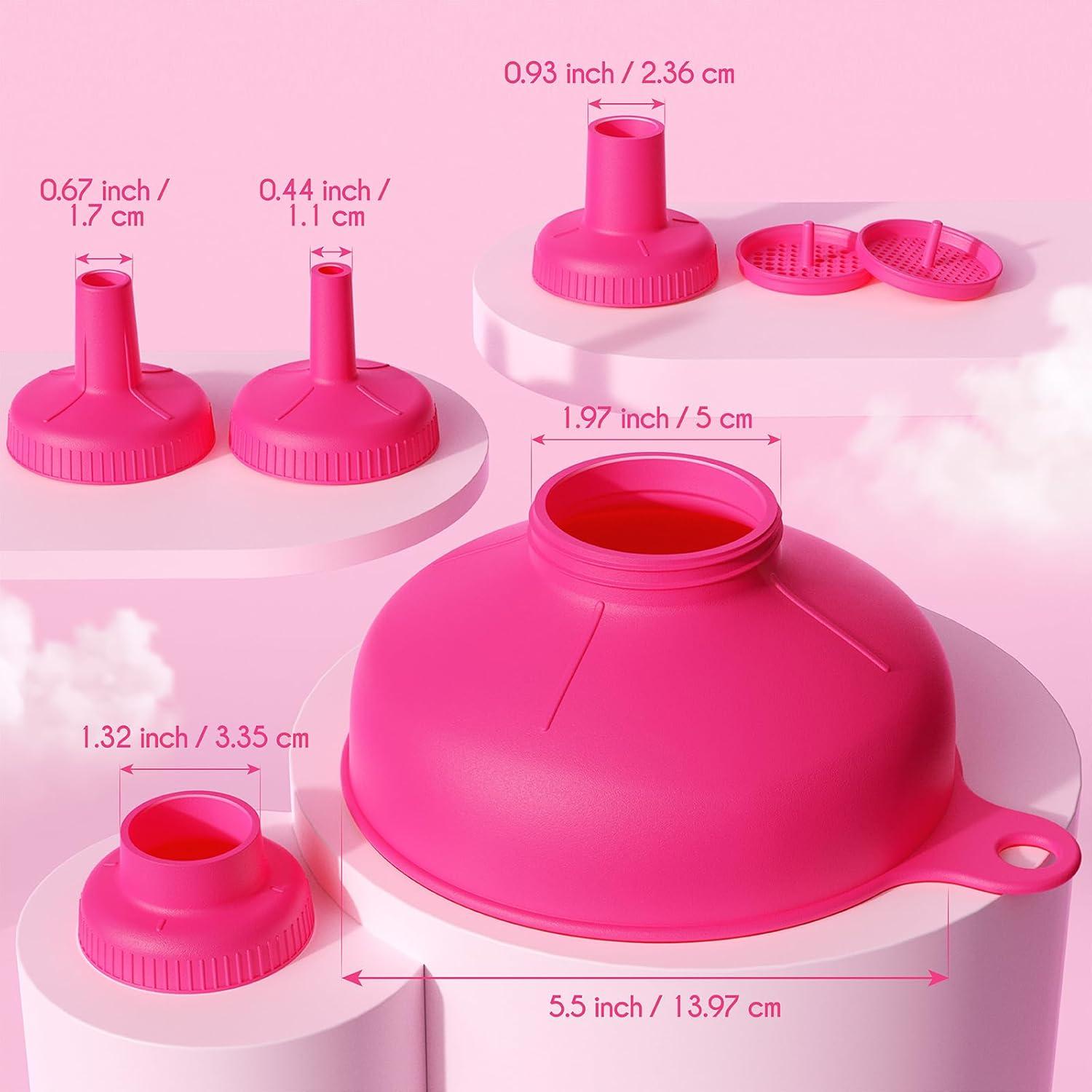 Juego de Embudos de Cocina Pisol con 5 Picos y 2 Filtros