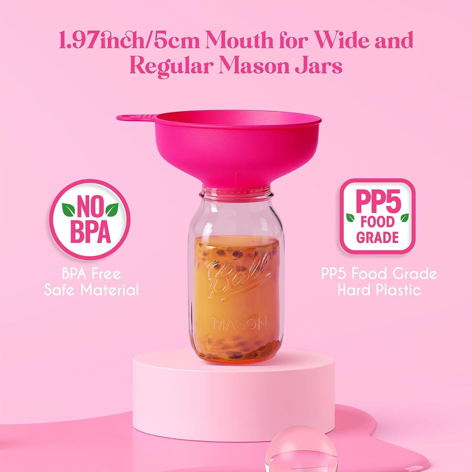 Juego de Embudos de Cocina Pisol con 5 Picos y 2 Filtros