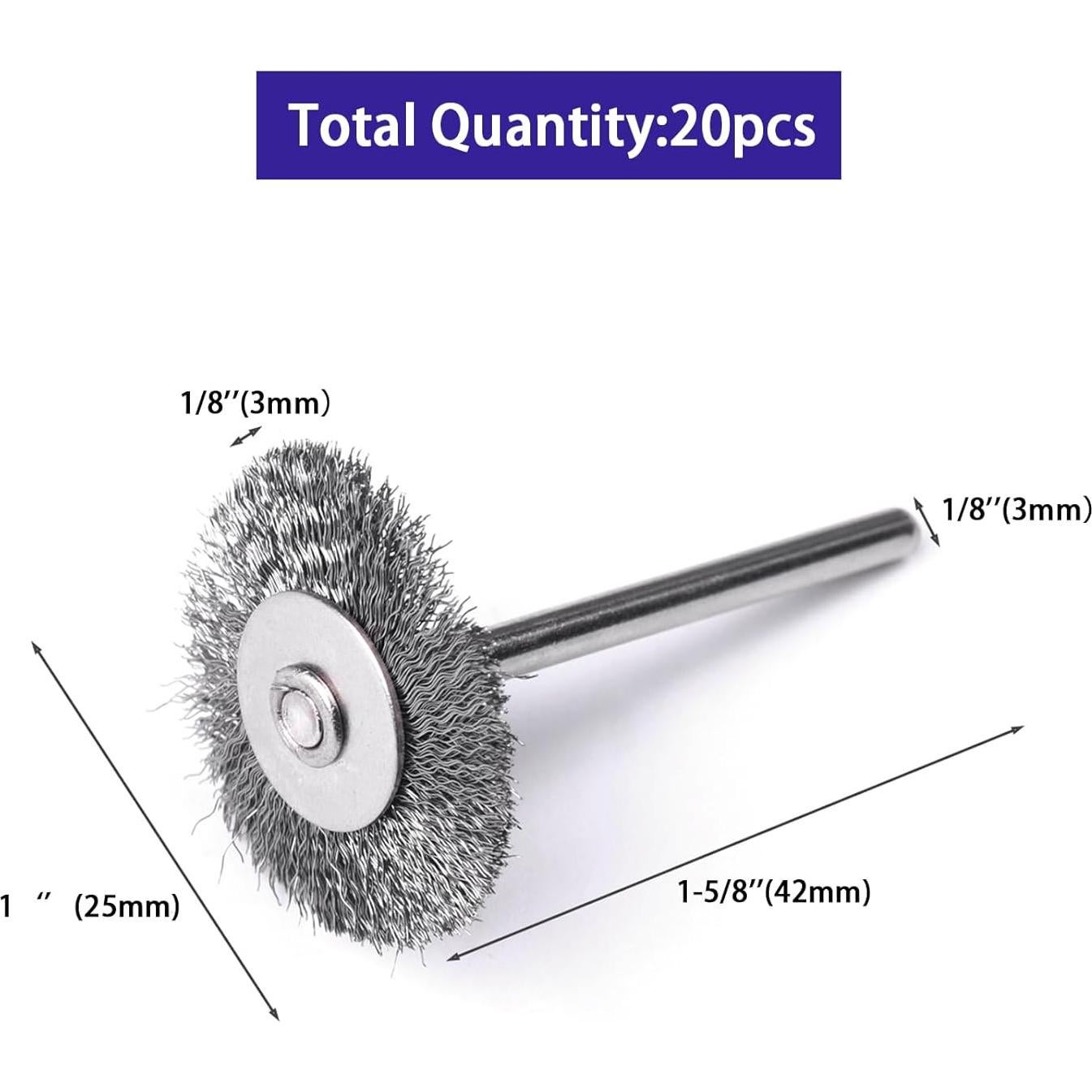 Juego de Cepillos de Alambre ATOPLEE 20 Piezas 25mm