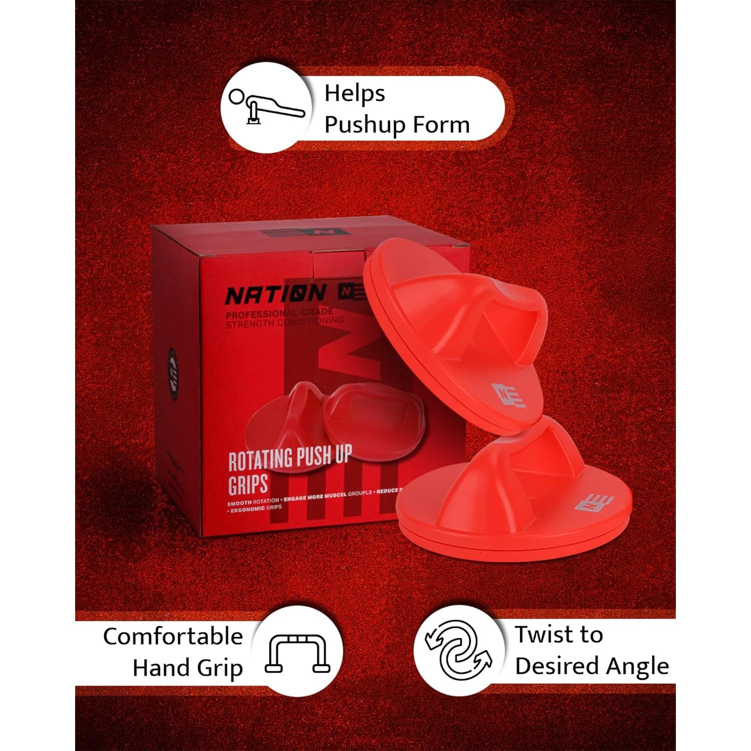 Barras de Flexiones Rotativas WOD Nation - Antideslizantes