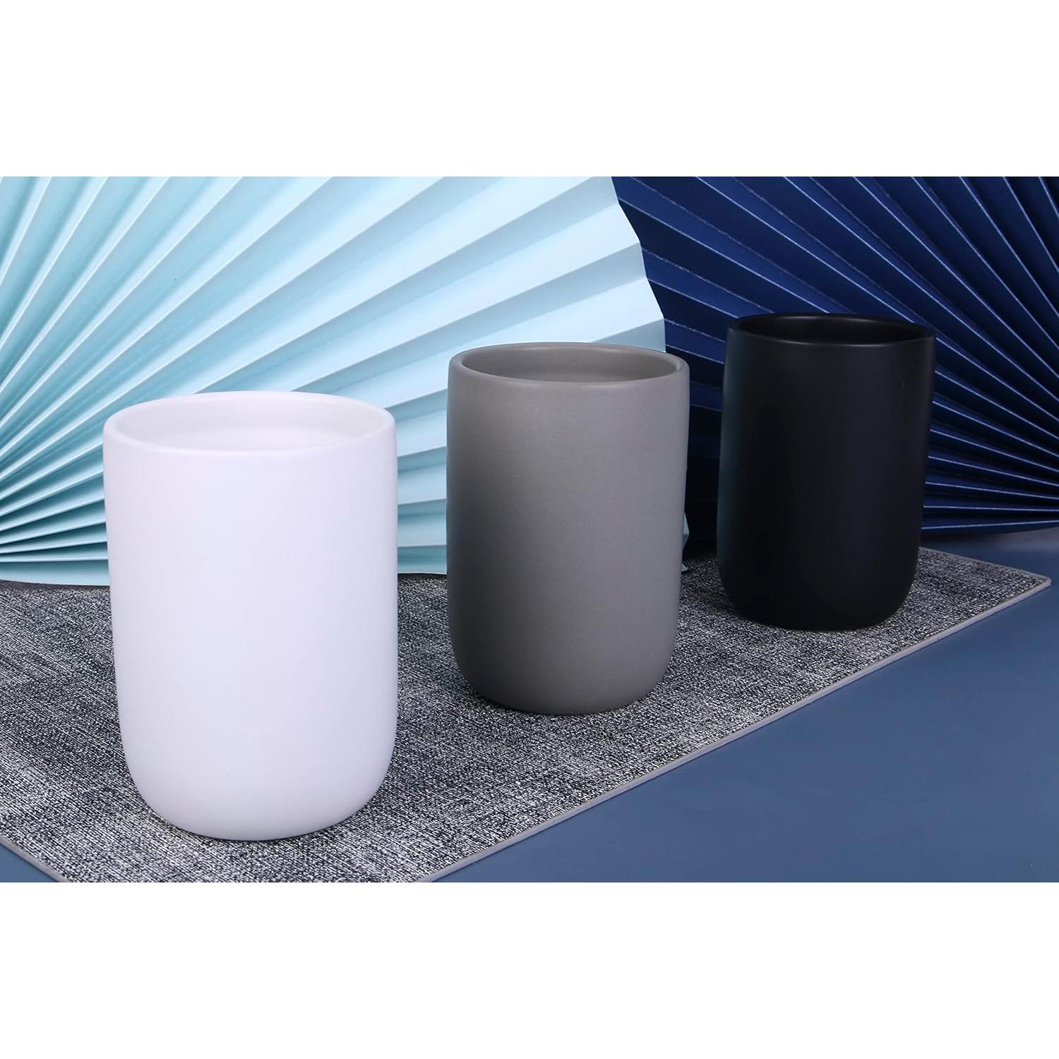 Soporte de Cepillos de Dientes Cerámico CAZAGA Negro 11 cm