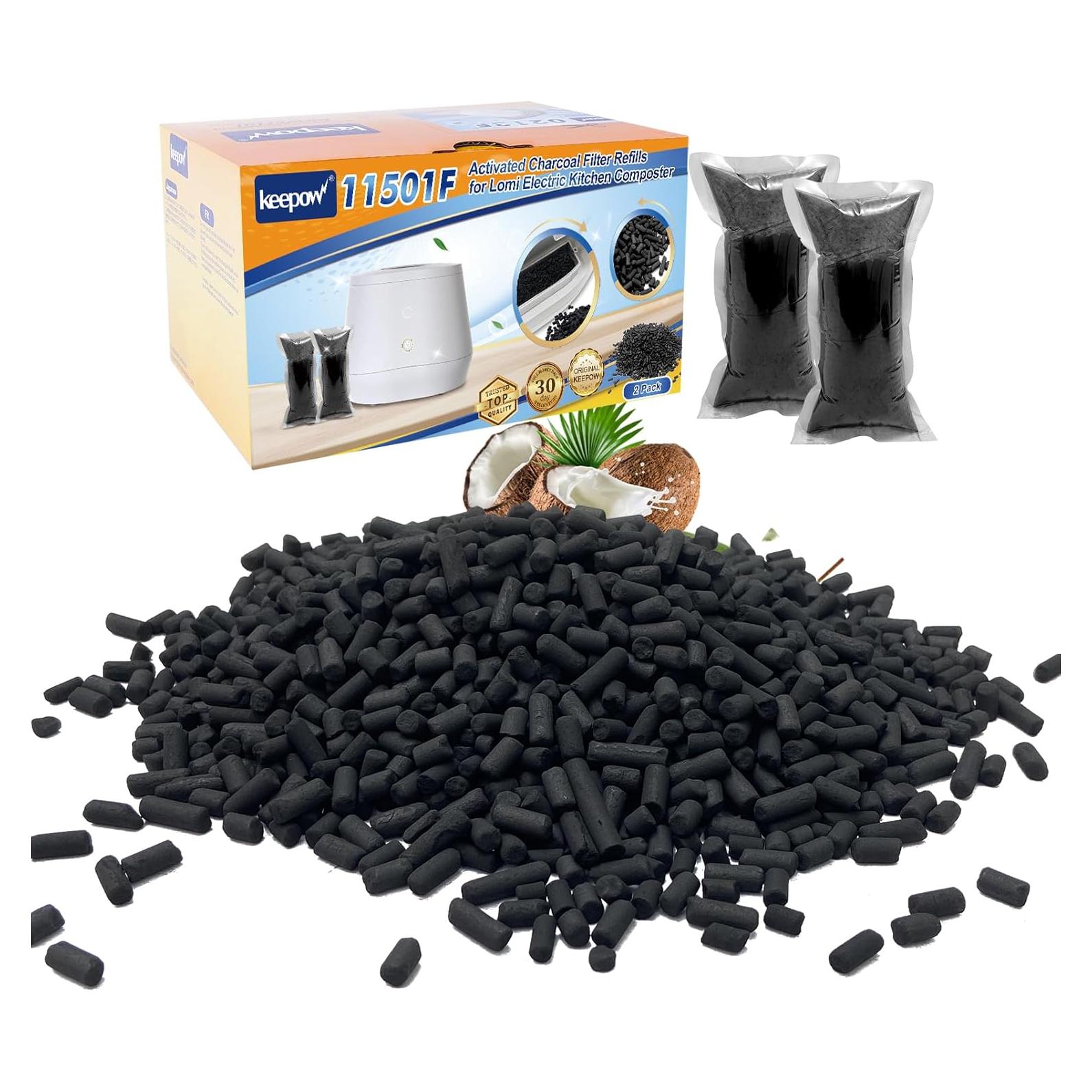 Filtros de Carbón Activado KEEPOW para Compostador Lomi - 2 Paquetes