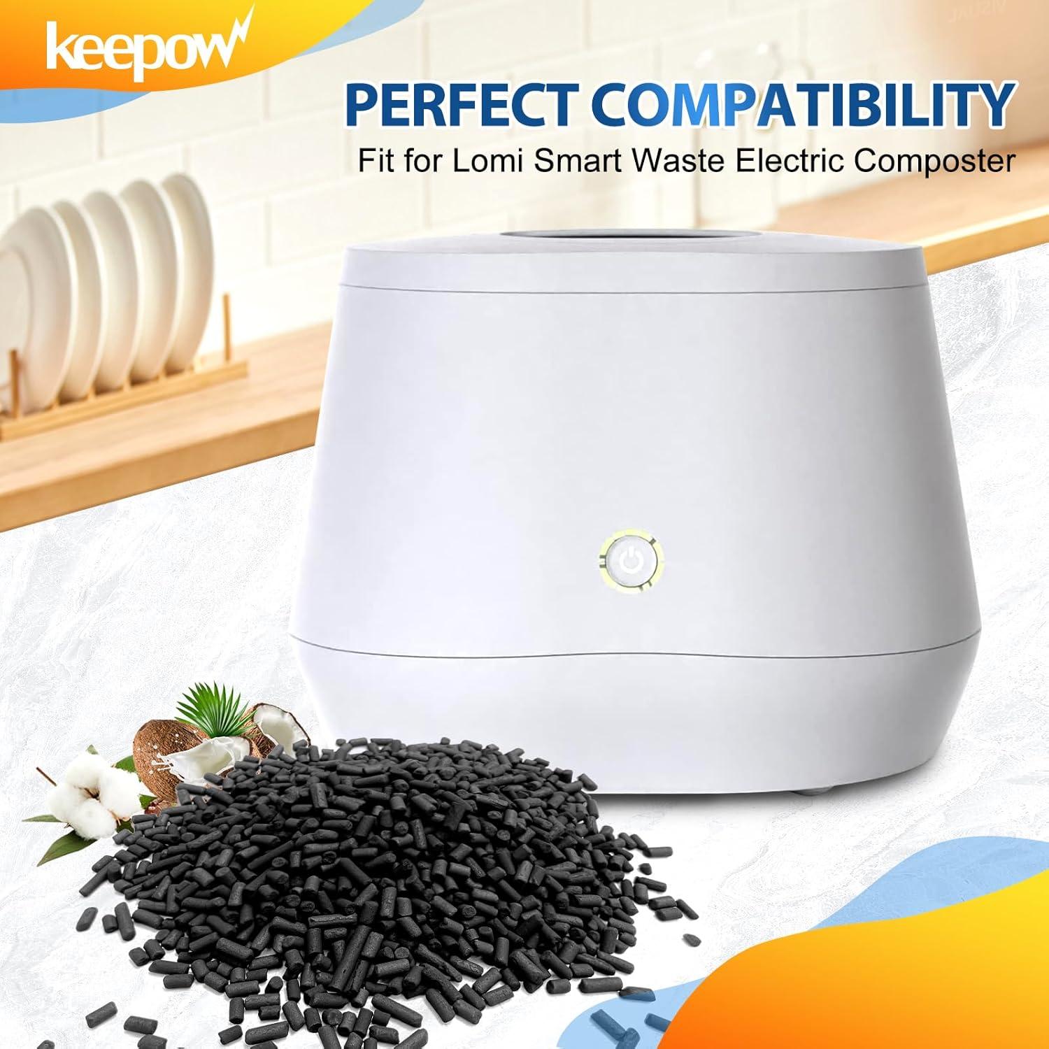 Filtros de Carbón Activado KEEPOW para Compostador Lomi - 2 Paquetes