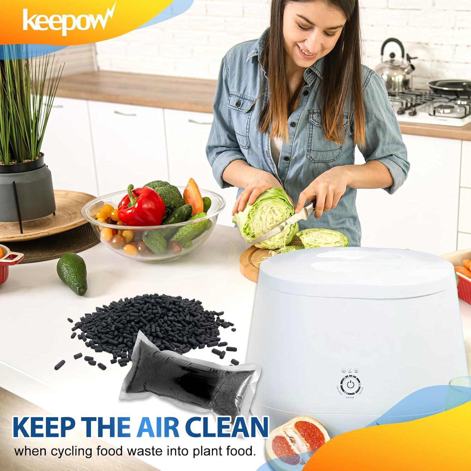 Filtros de Carbón Activado KEEPOW para Compostador Lomi - 2 Paquetes