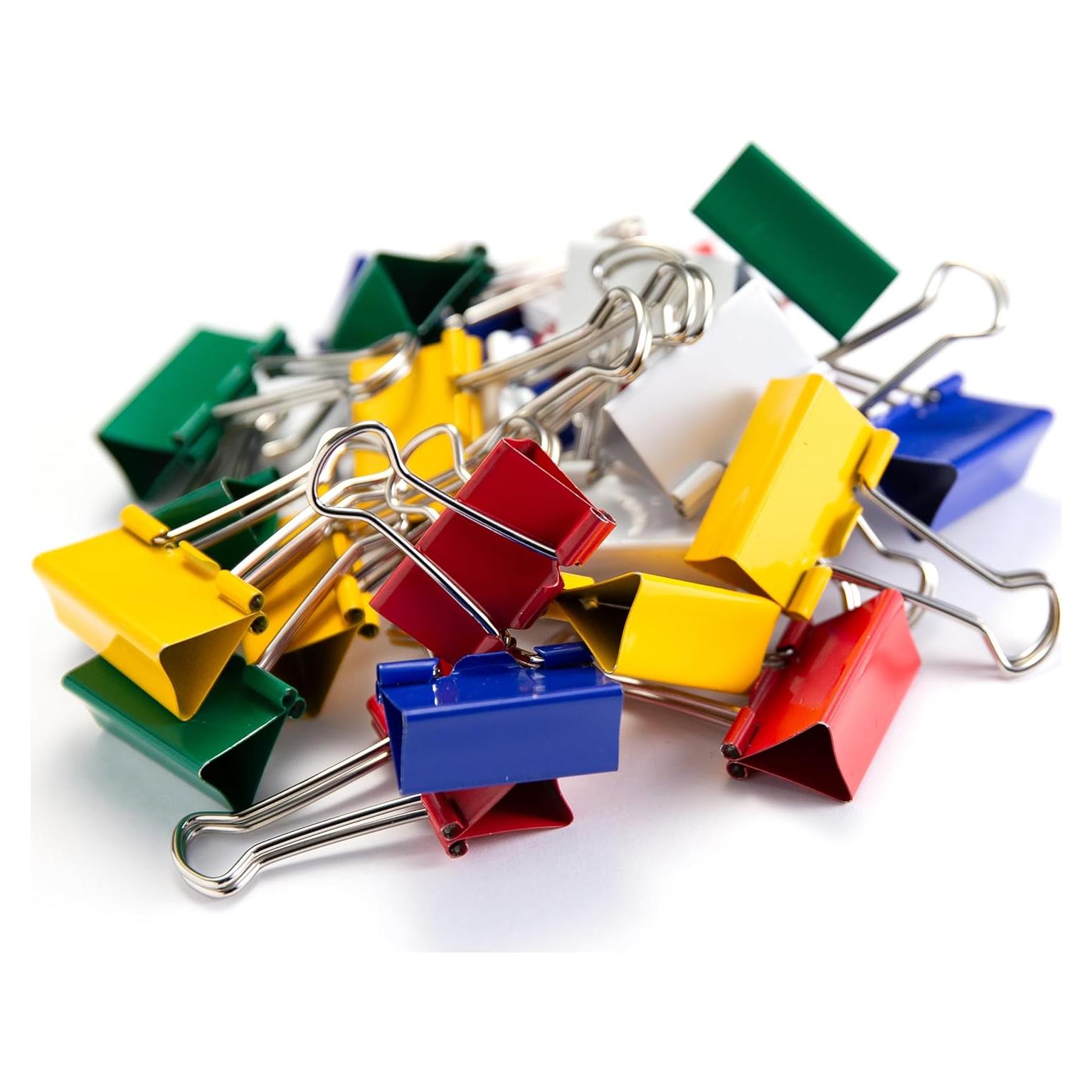 Clips de Binder Medianos Officemate Colores Asortidos