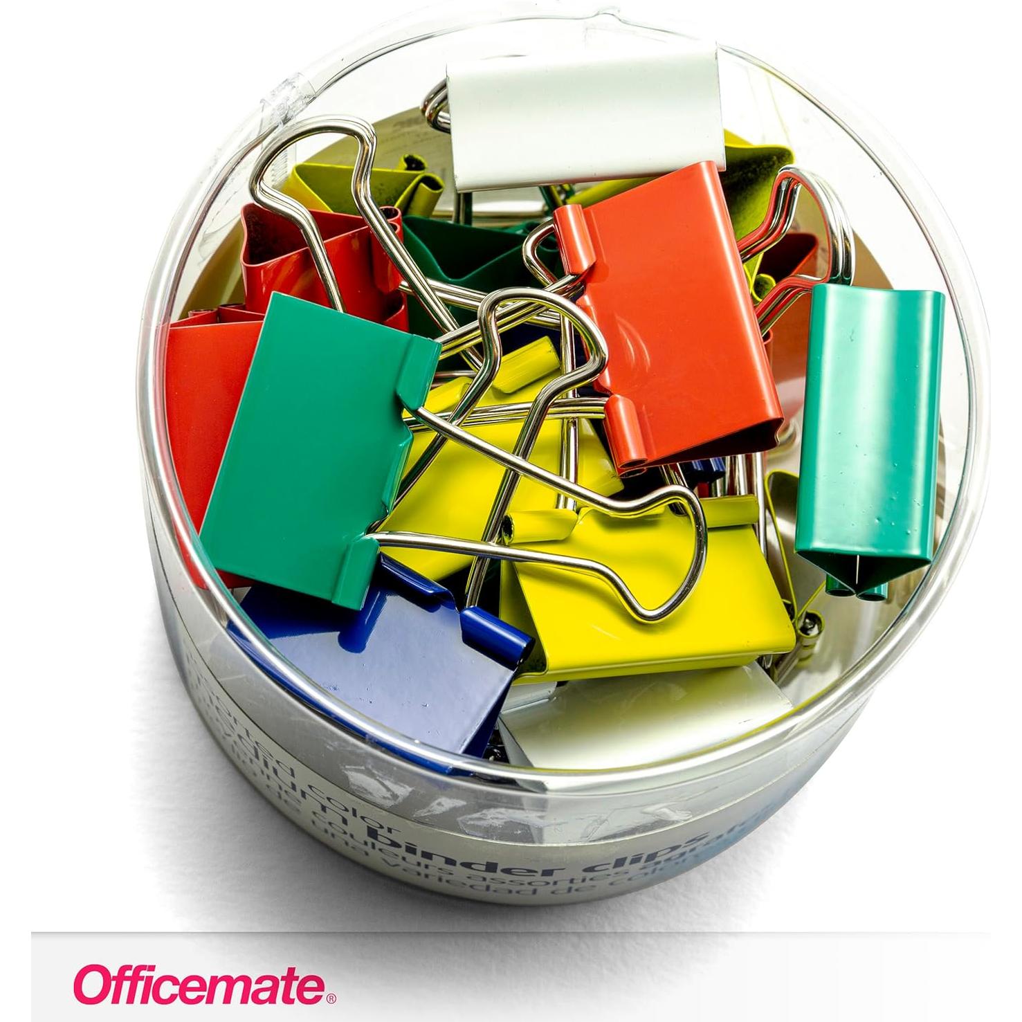 Clips de Binder Medianos Officemate Colores Asortidos