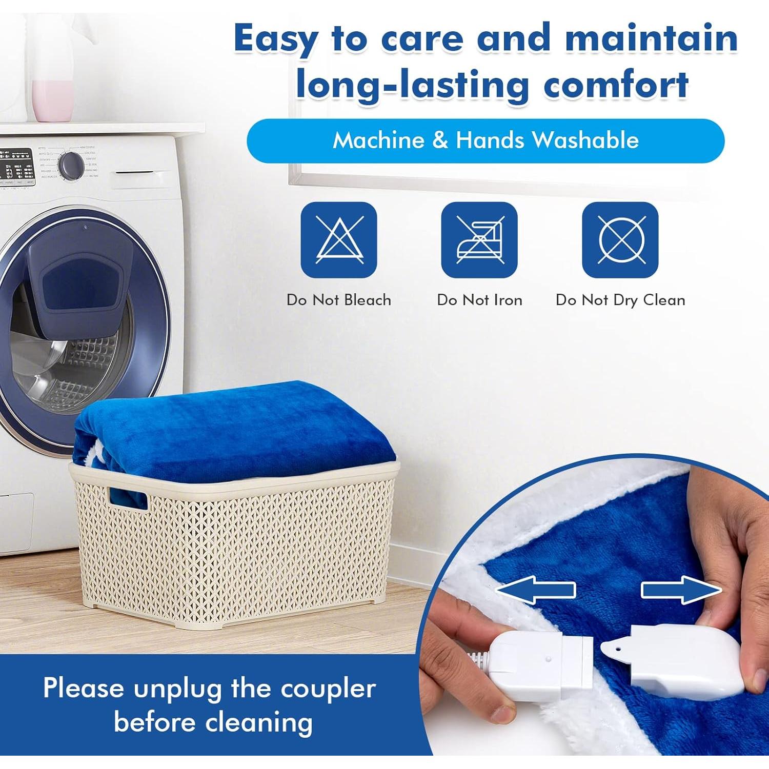 Manta Eléctrica Calentada Giantex 127x152 cm 10 Niveles Calor