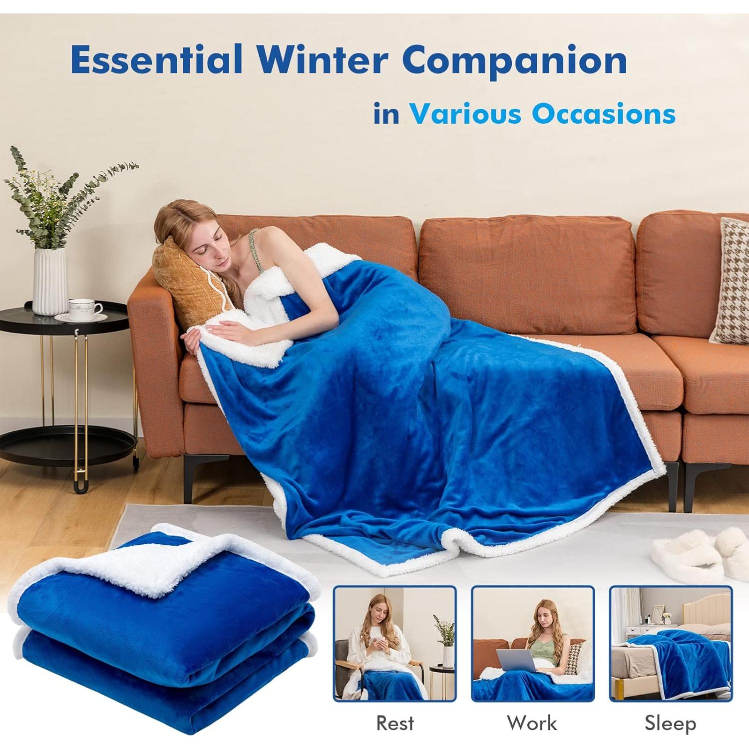 Manta Eléctrica Calentada Giantex 127x152 cm 10 Niveles Calor