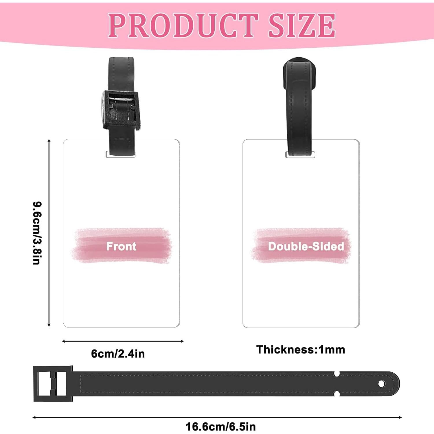 10 Etiquetas de Equipaje de Metal ToBeAce Doble Cara 9.7x6.1cm