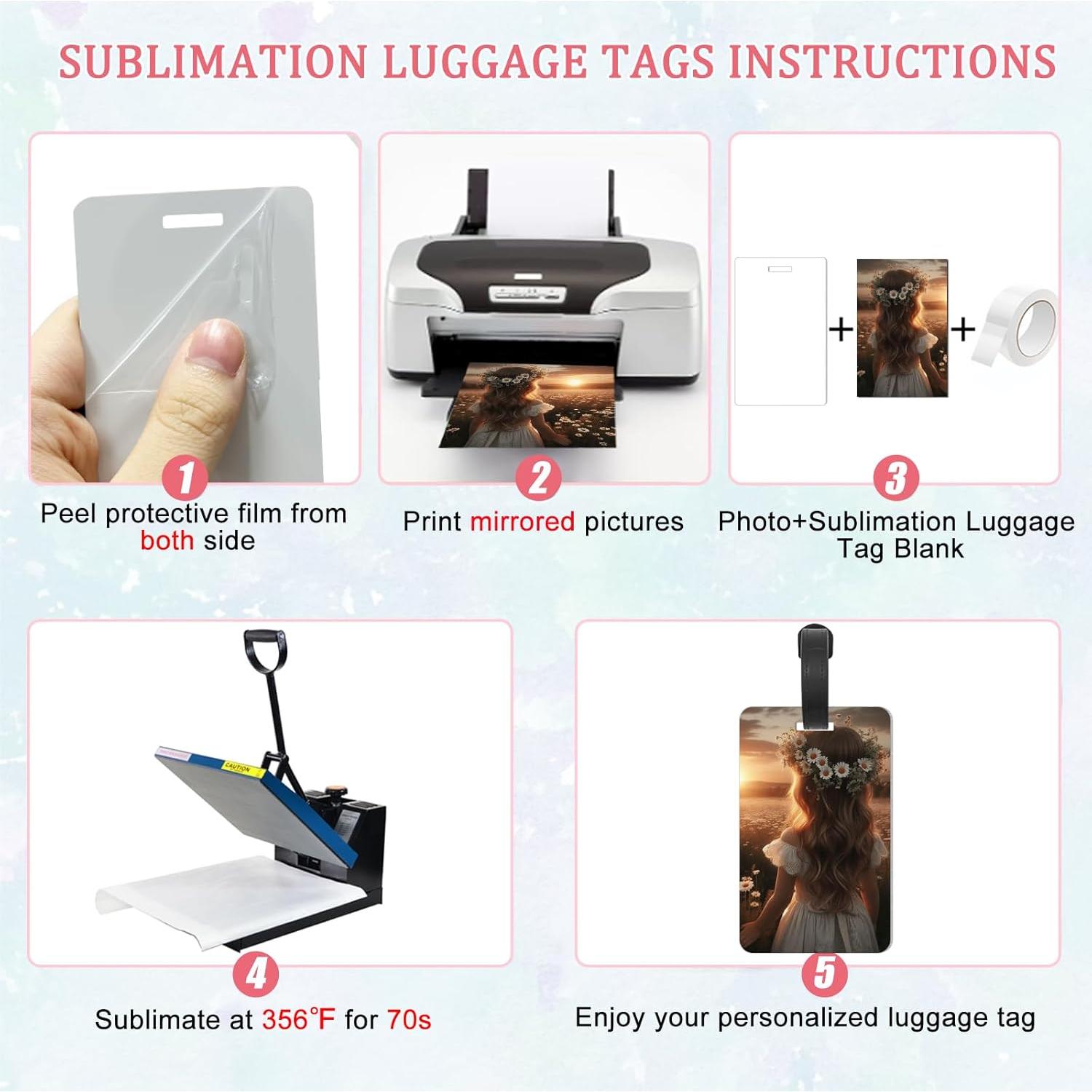 10 Etiquetas de Equipaje de Metal ToBeAce Doble Cara 9.7x6.1cm