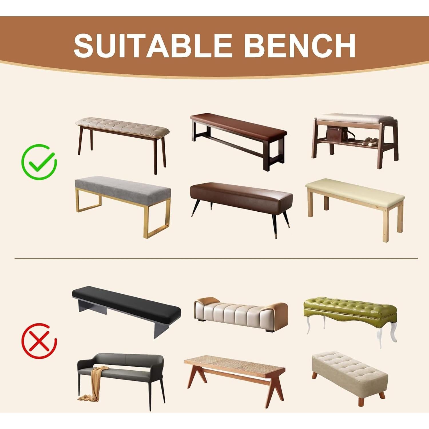 Cubierta Impermeable para Banco Genina Rectangular Caqui