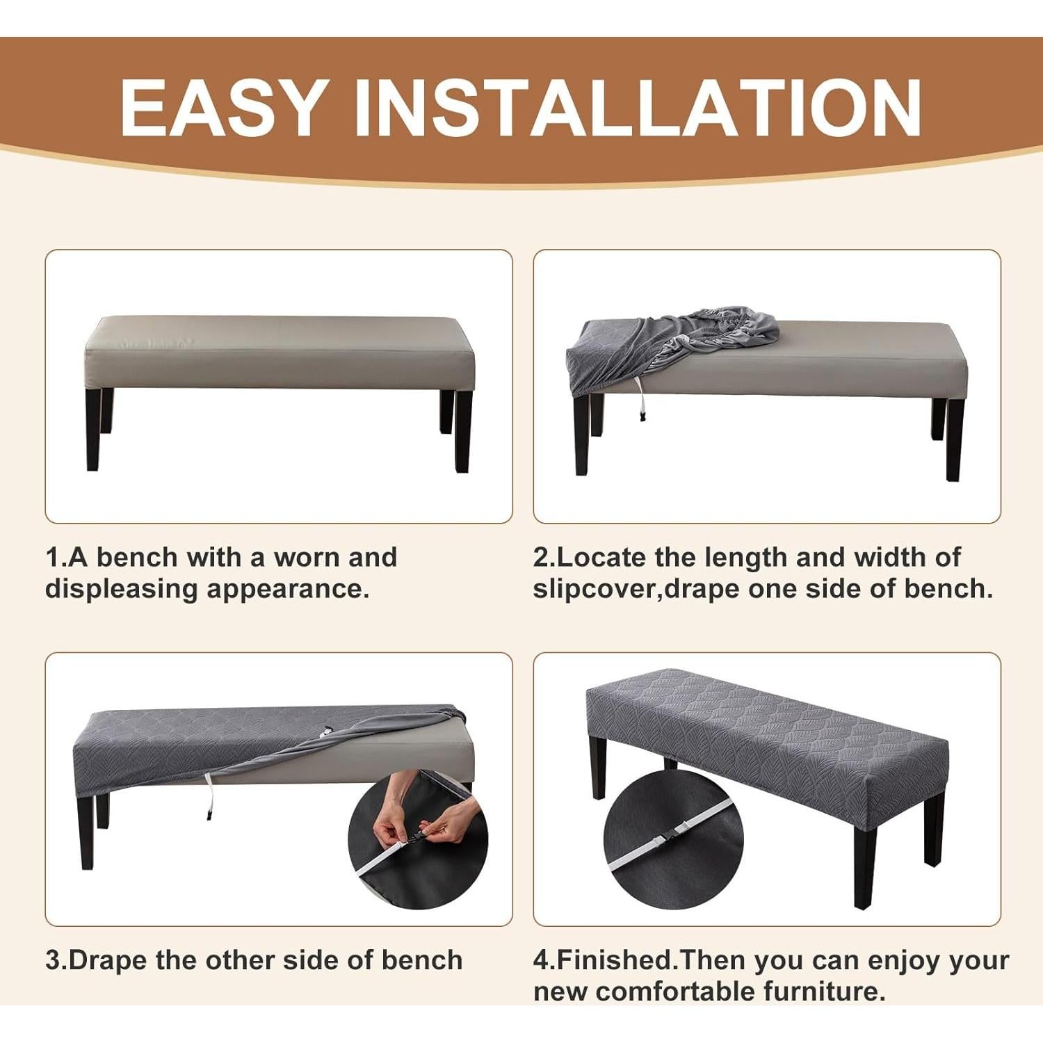 Cubierta Impermeable para Banco Genina Rectangular Caqui