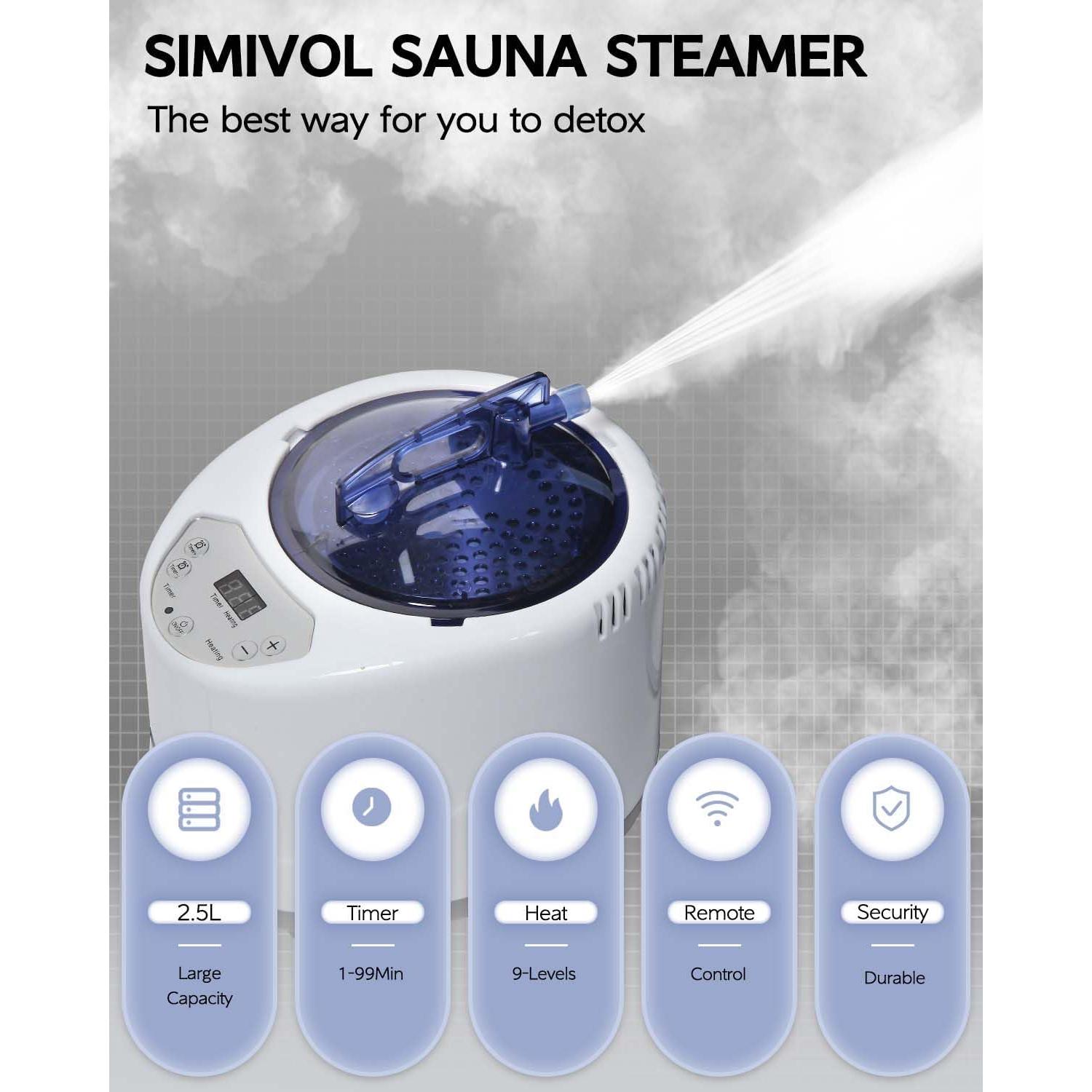 Máquina de Vapor de Sauna Simivol 2.5L Control Remoto