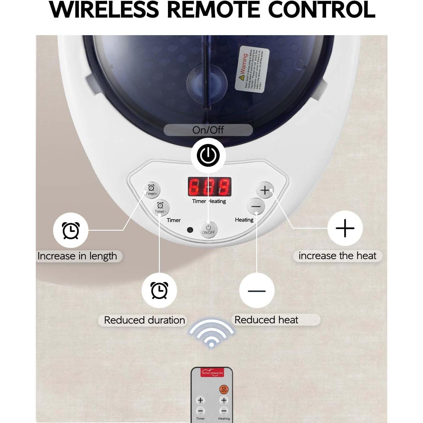 Máquina de Vapor de Sauna Simivol 2.5L Control Remoto