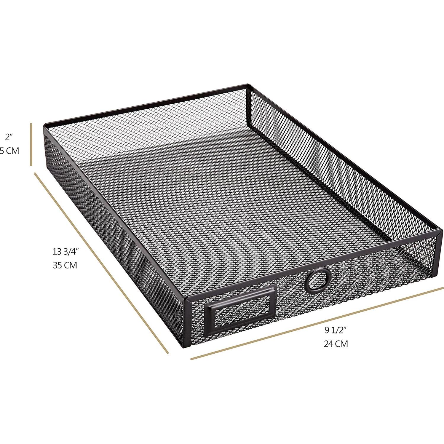 Organizador de Escritorio Annova Malla 3 Cajones Negro 35.5x25.1x17.4cm