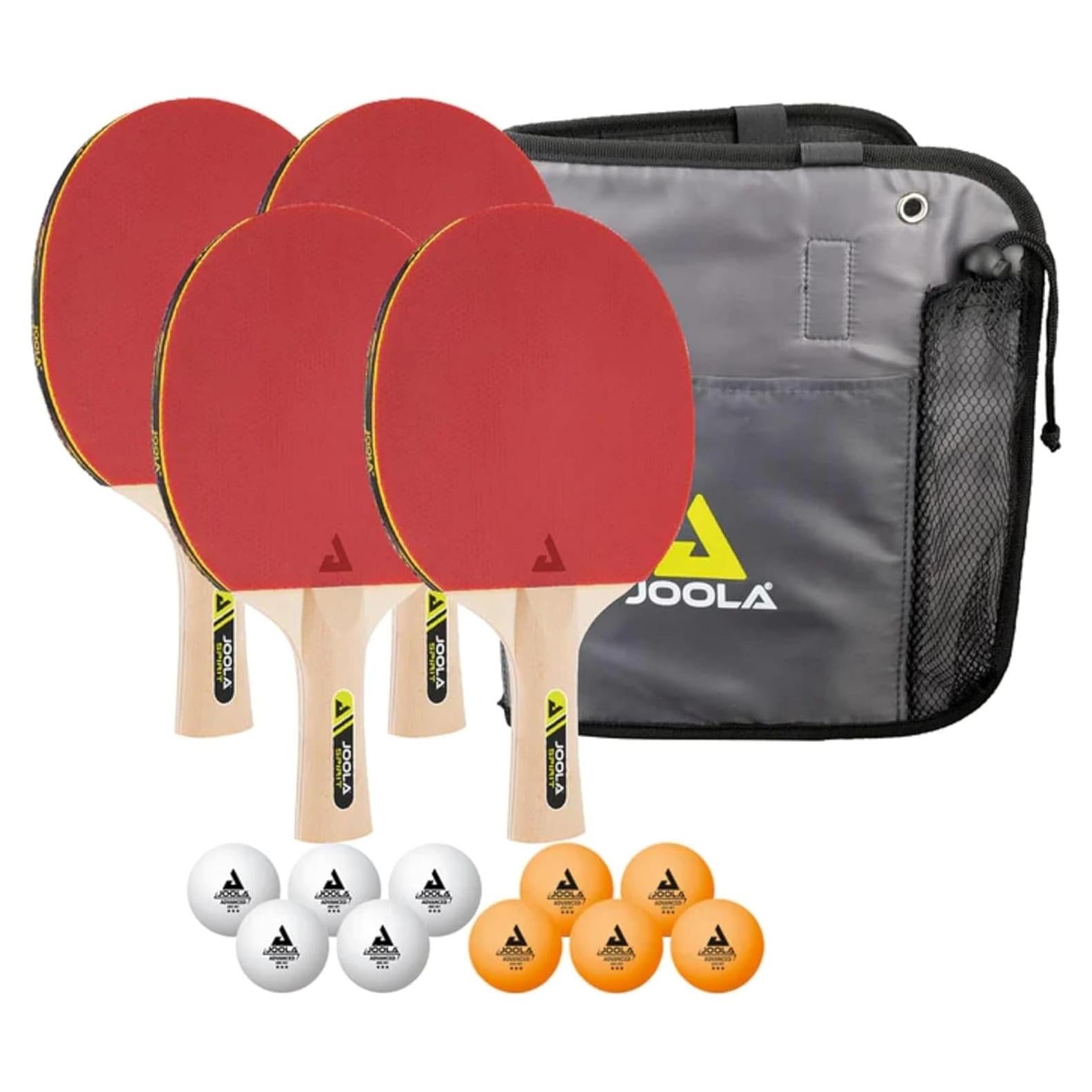 Set Familiar de Tenis de Mesa JOOLA - 4 Palas y 10 Pelotas
