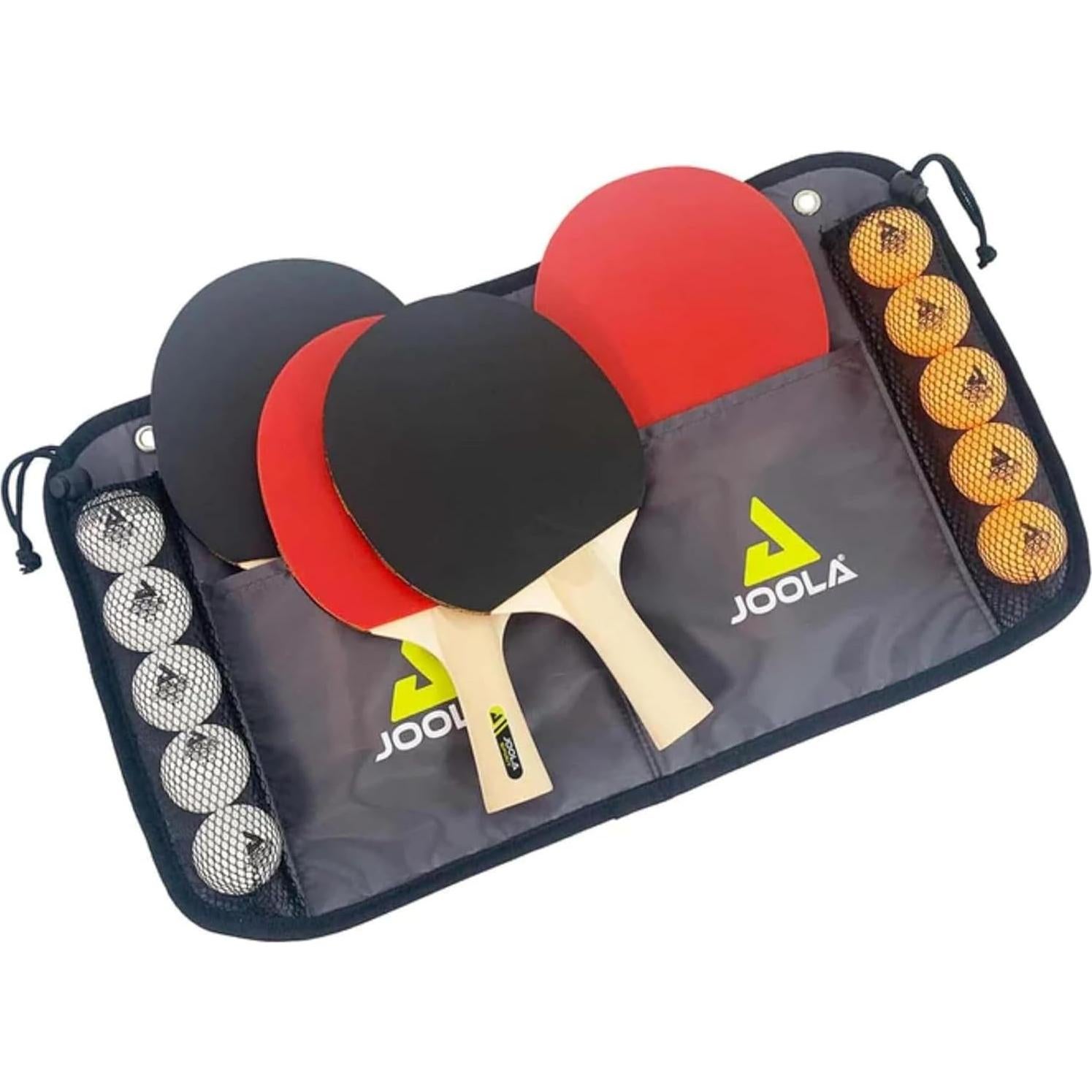 Set Familiar de Tenis de Mesa JOOLA - 4 Palas y 10 Pelotas