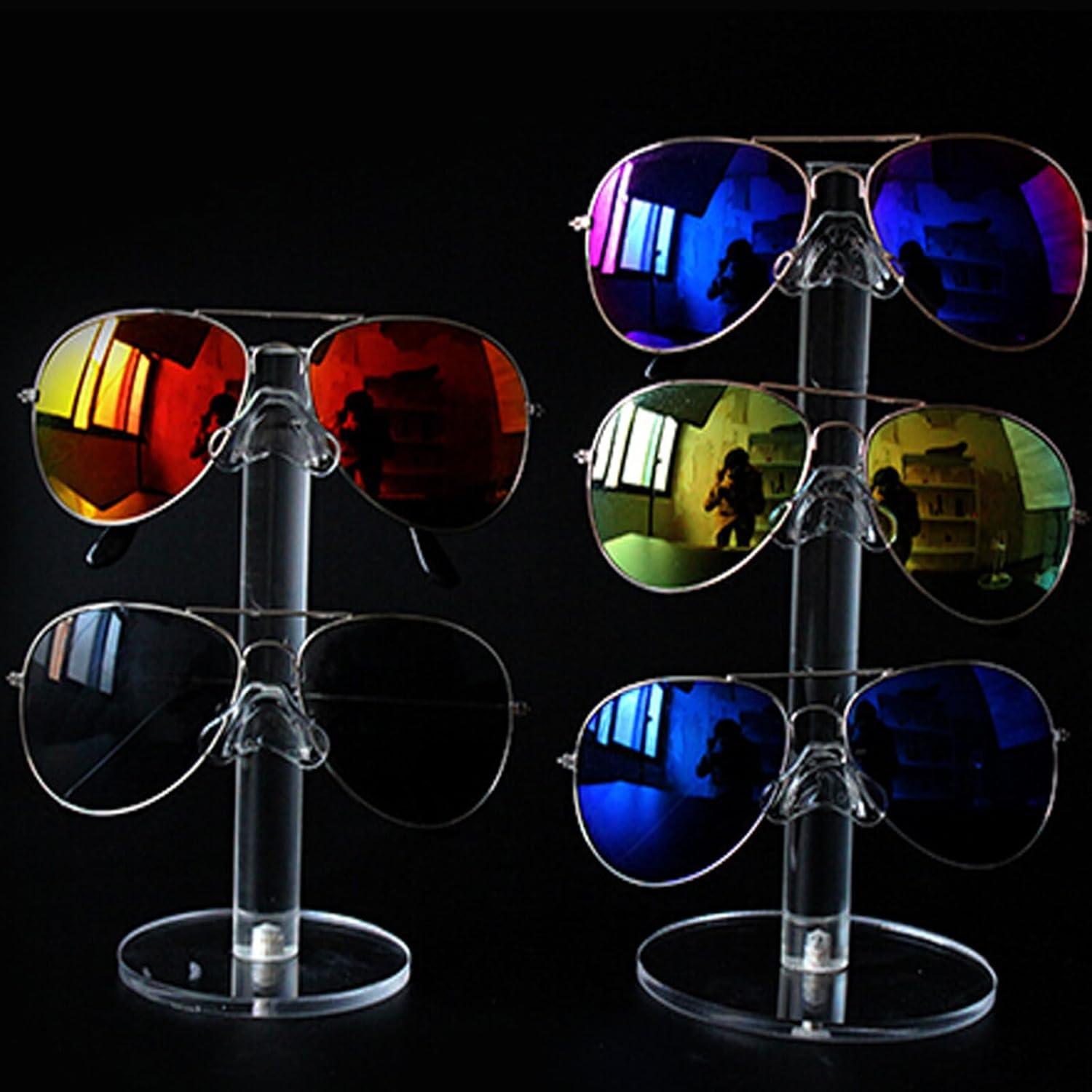 Soporte para Gafas de Acrílico WEIHAOSKY 2 Capas Transparente