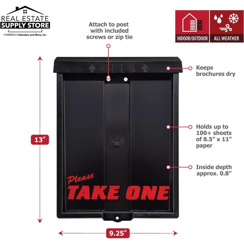 Caja de Folletos Inmobiliarios Mediz con Cierre Rápido 33x23.5 cm