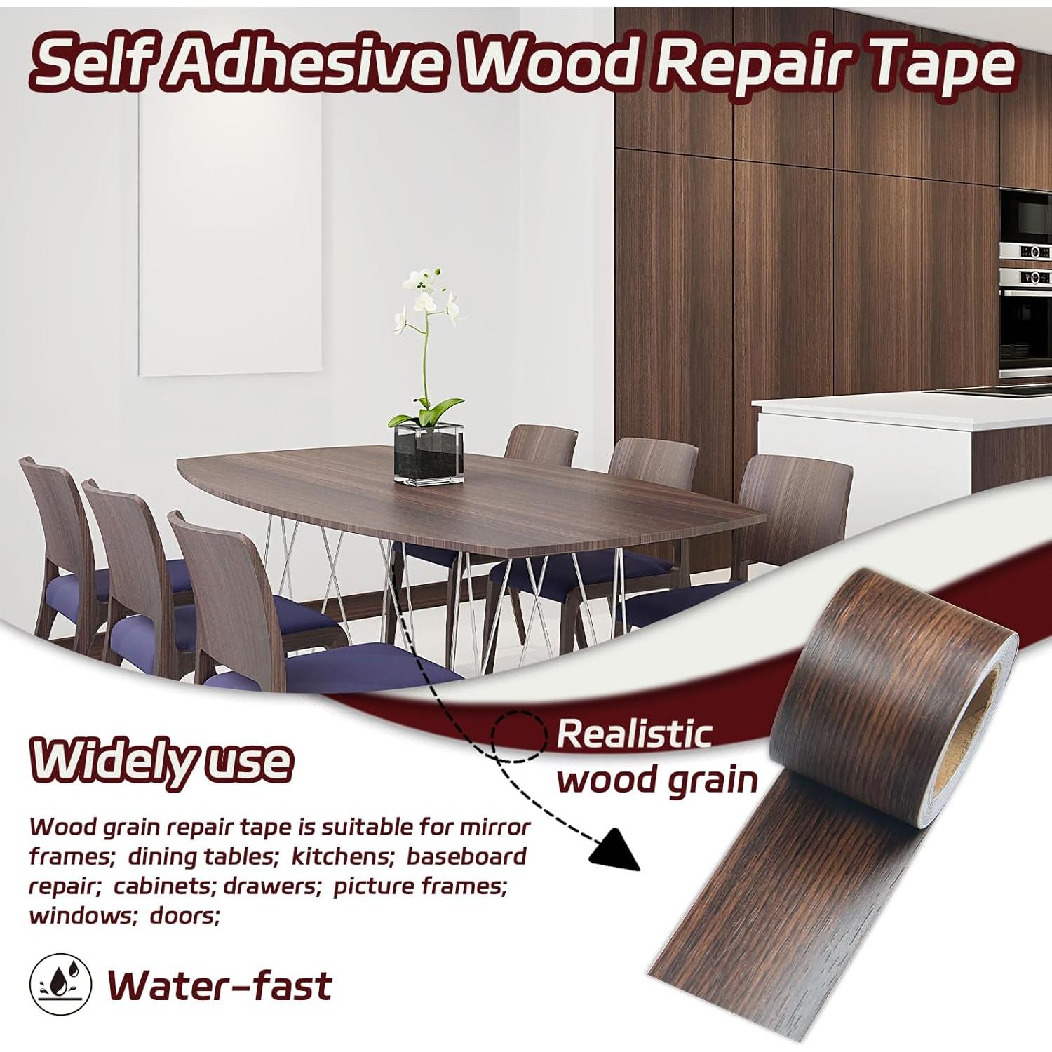 Cinta Adhesiva de Grano de Madera Giftmeet 5 cm x 9.75 m Beige